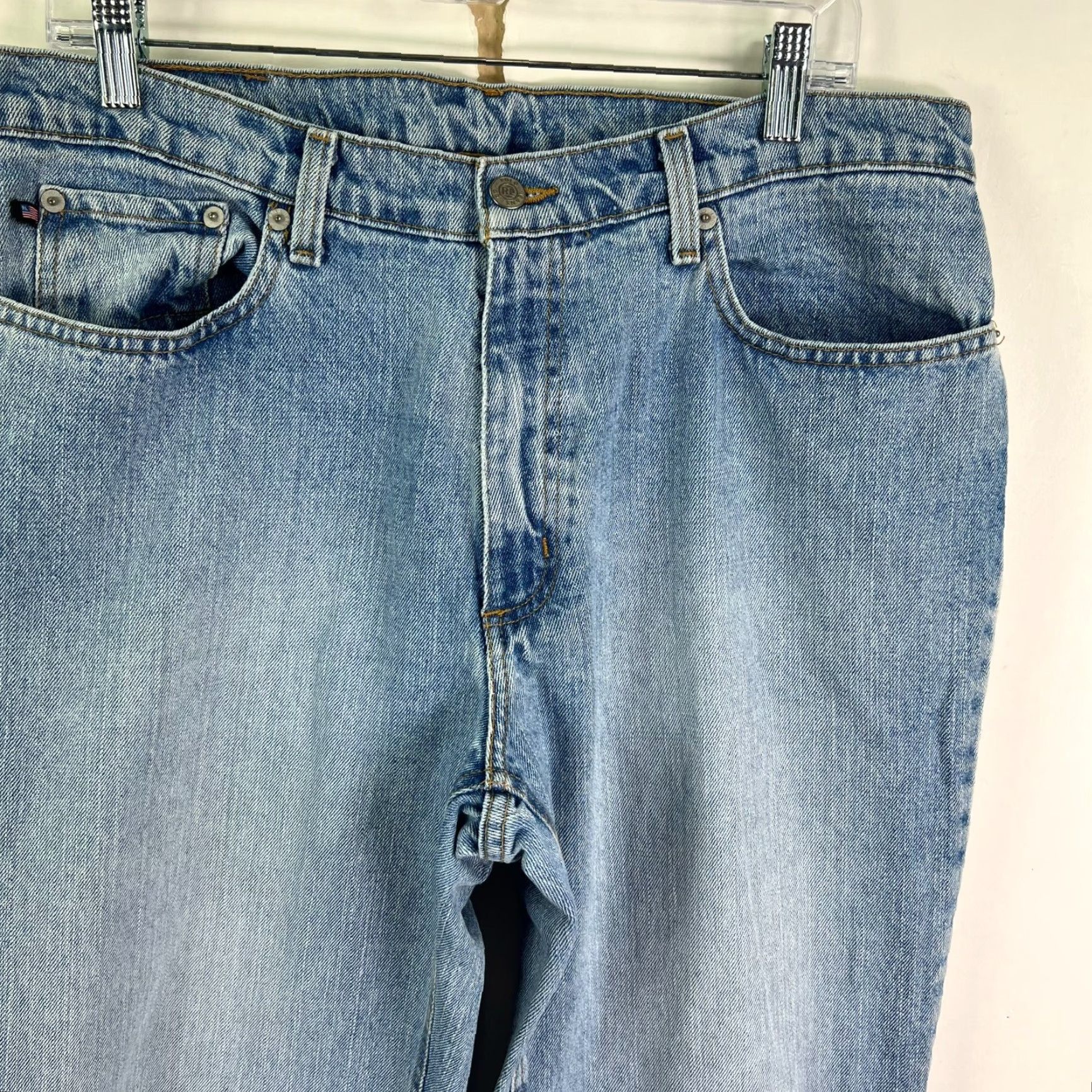 Ralph Lauren VINTAGE Ralph Lauren Jeans Women 12X31 Straight Leg 36X32 Denim Blue 100% Cotton 5-Pocket Zip Button 90s Cowboy Hipster Womens Size 34" / US 12 / IT 48 - 2 Thumbnail