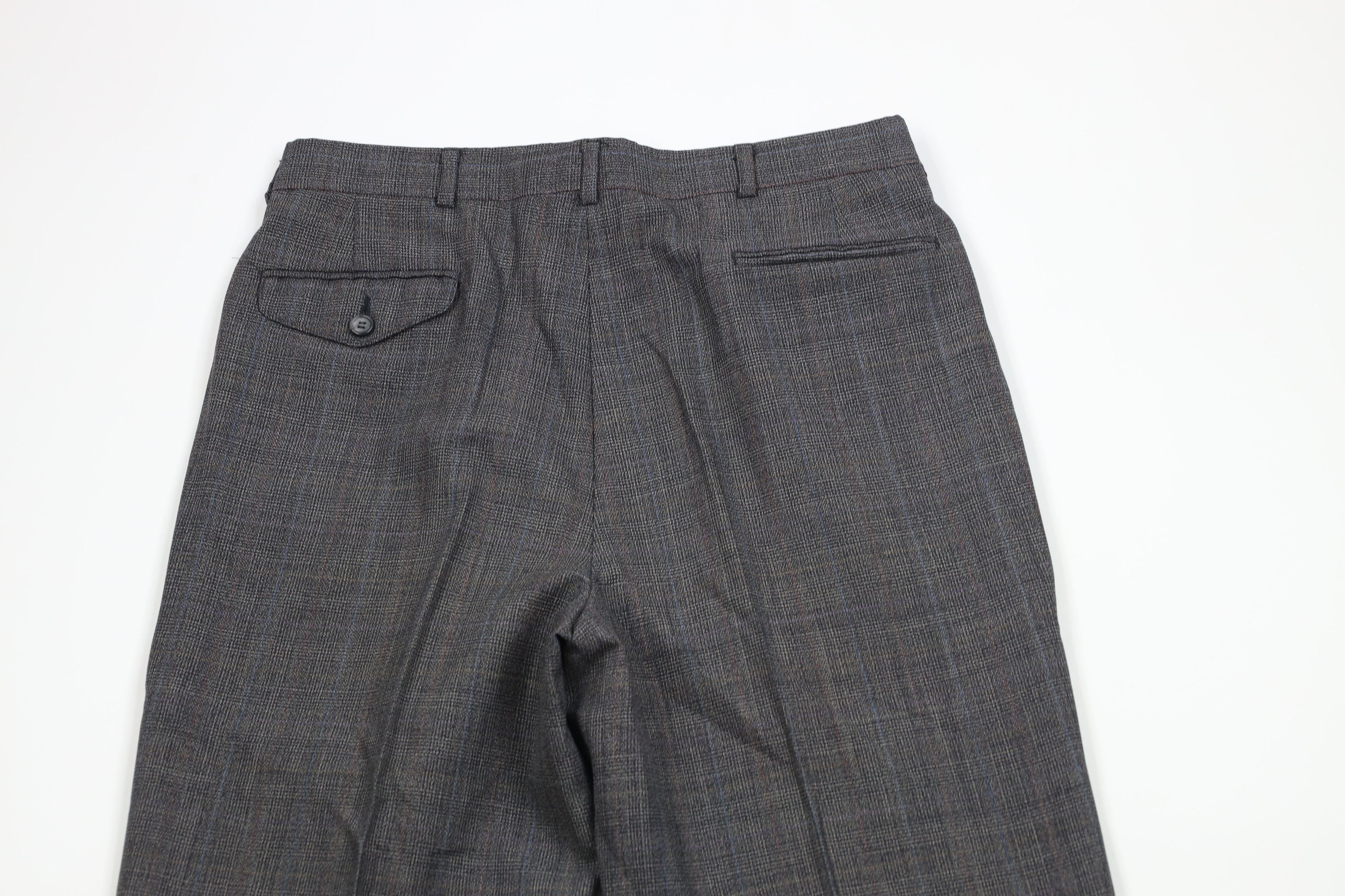 Vintage Vintage 70s Streetwear Pleated Wide Leg Chino Pants Plaid Size US 31 - 8 Thumbnail