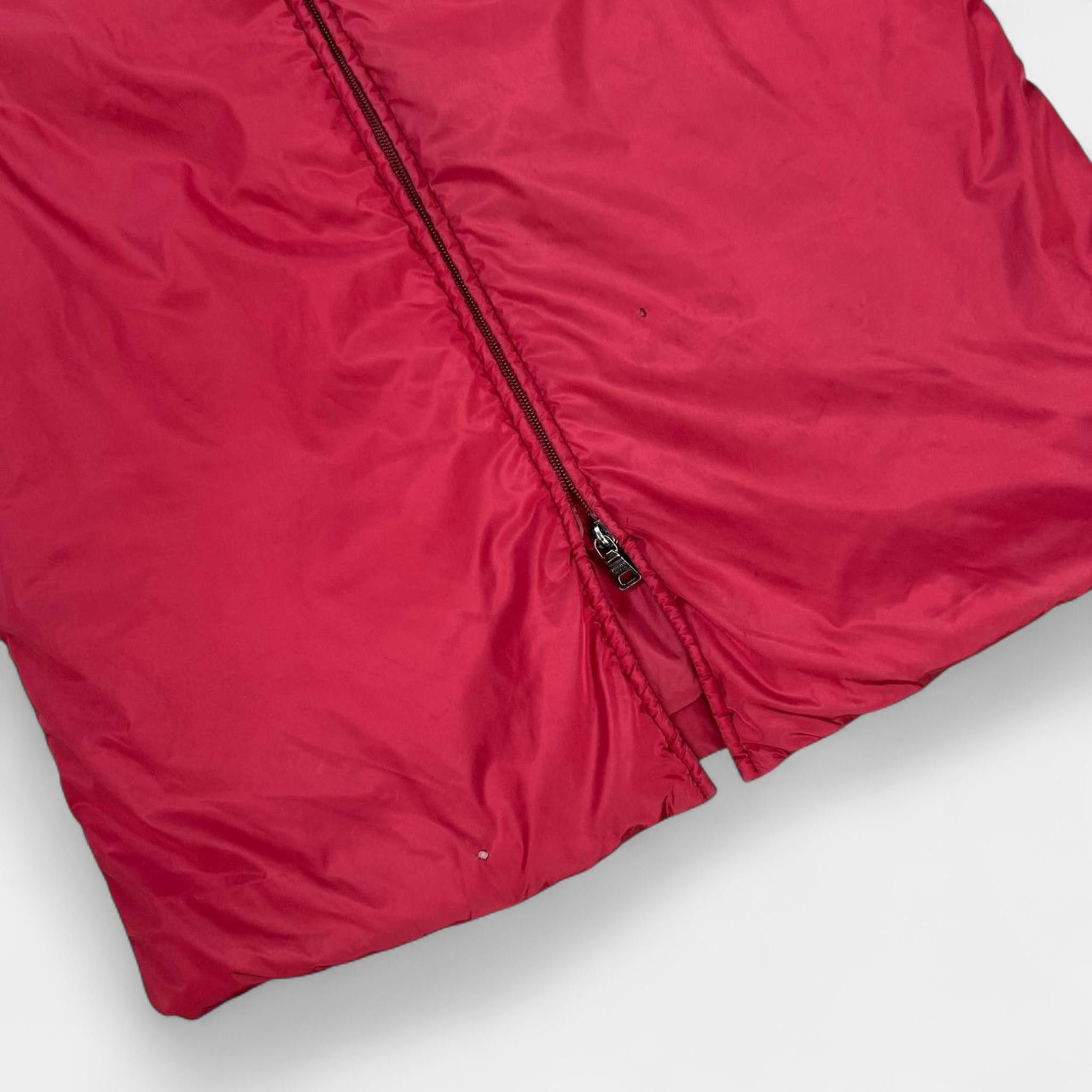 Prada Prada Red Nylon Padded Long Jacket Size US L / EU 52-54 / 3 - 4 Thumbnail