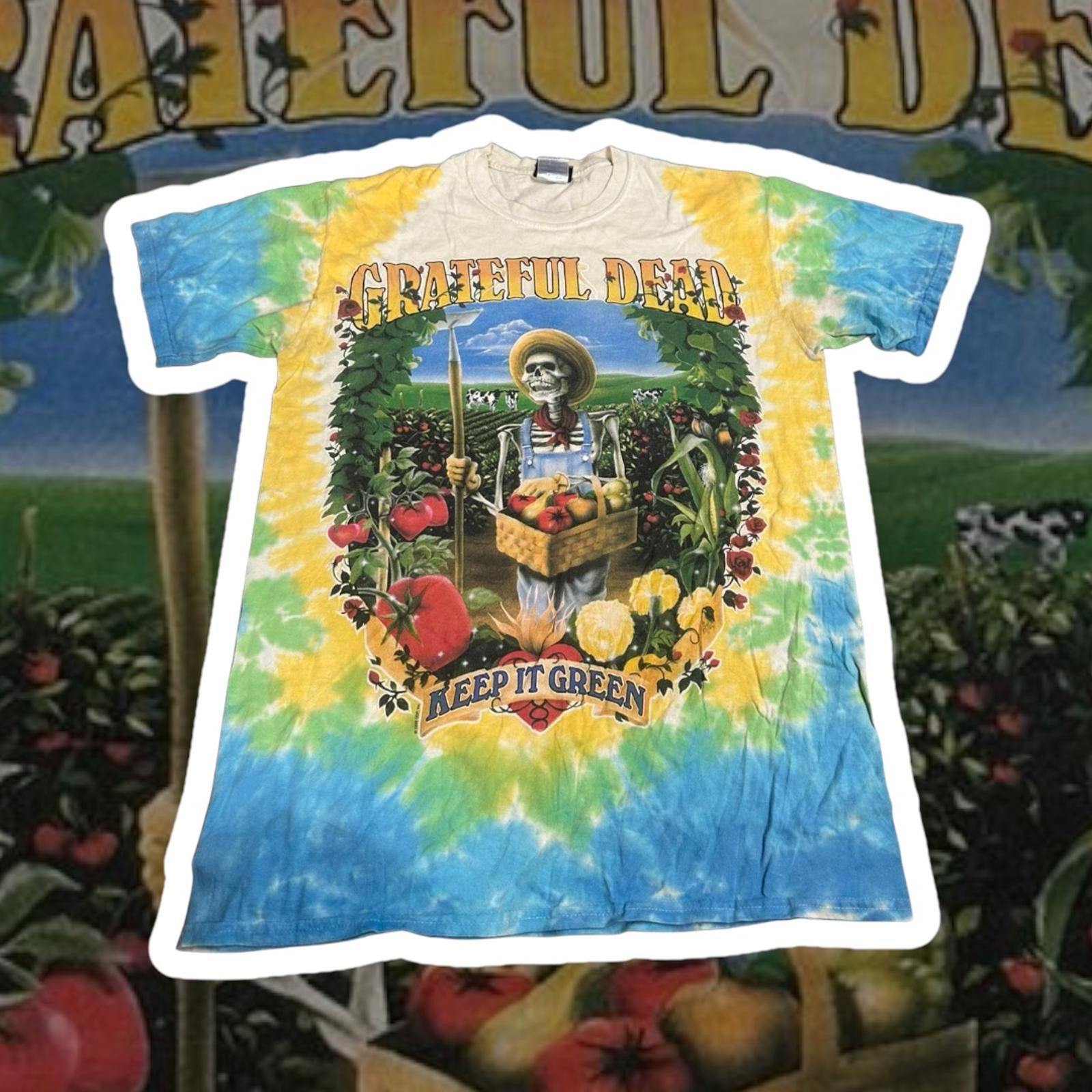 Liquid Blue Grateful Dead Tie-Dye T-Shirt - Keep It Green Design Size US M / EU 48-50 / 2 - 1 Thumbnail