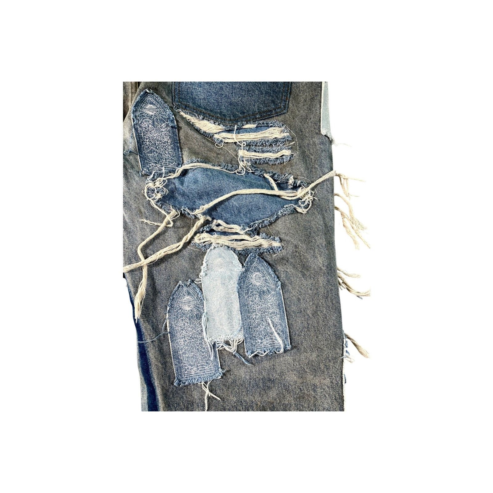 Who Decides War Who Decides War Denim Patch Vintage Wash Jeans Size US 36 / EU 52 - 3 Thumbnail