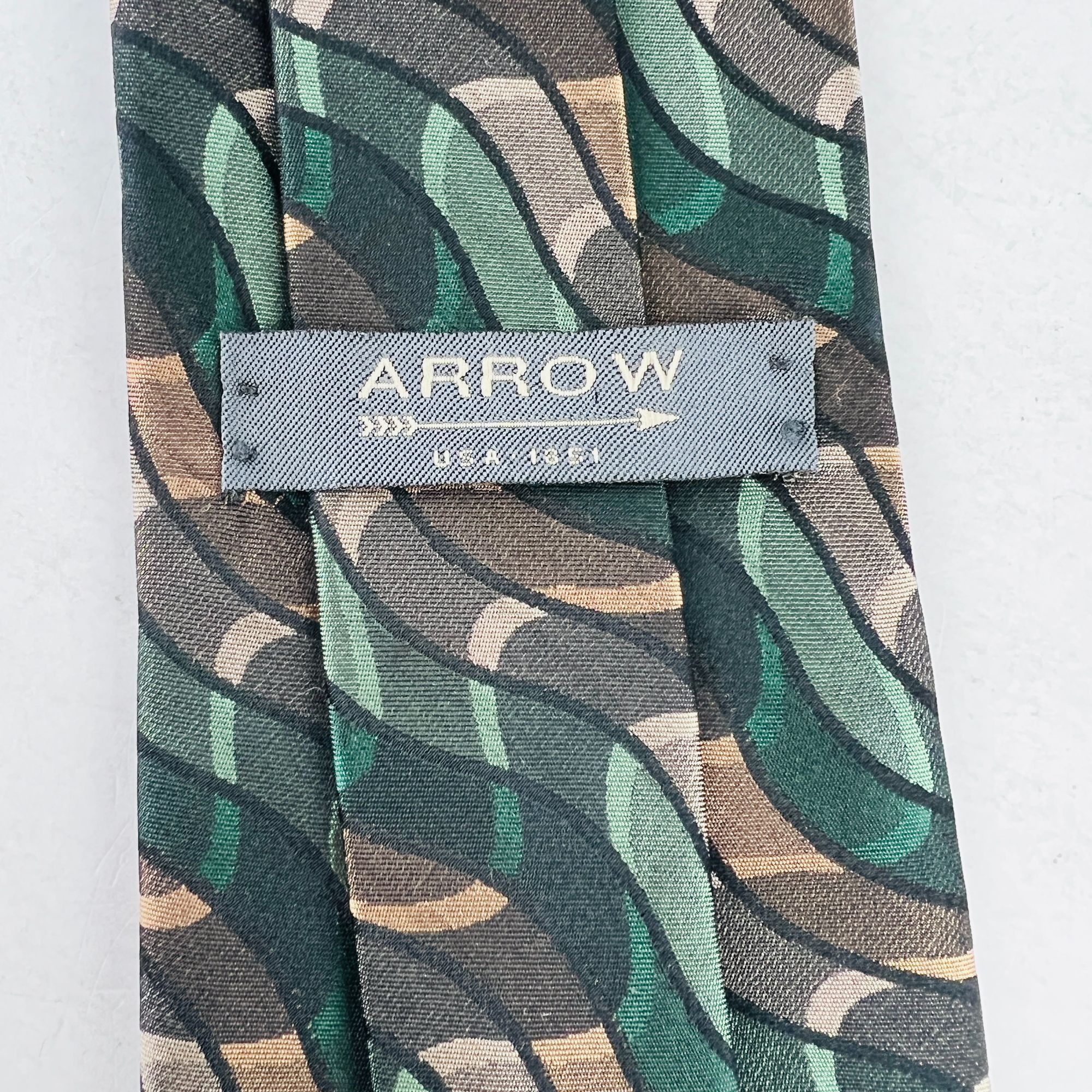 Arrow ARROW Army Camo Camoflage Design Necktie Tie 100% Silk Size ONE SIZE - 4 Thumbnail