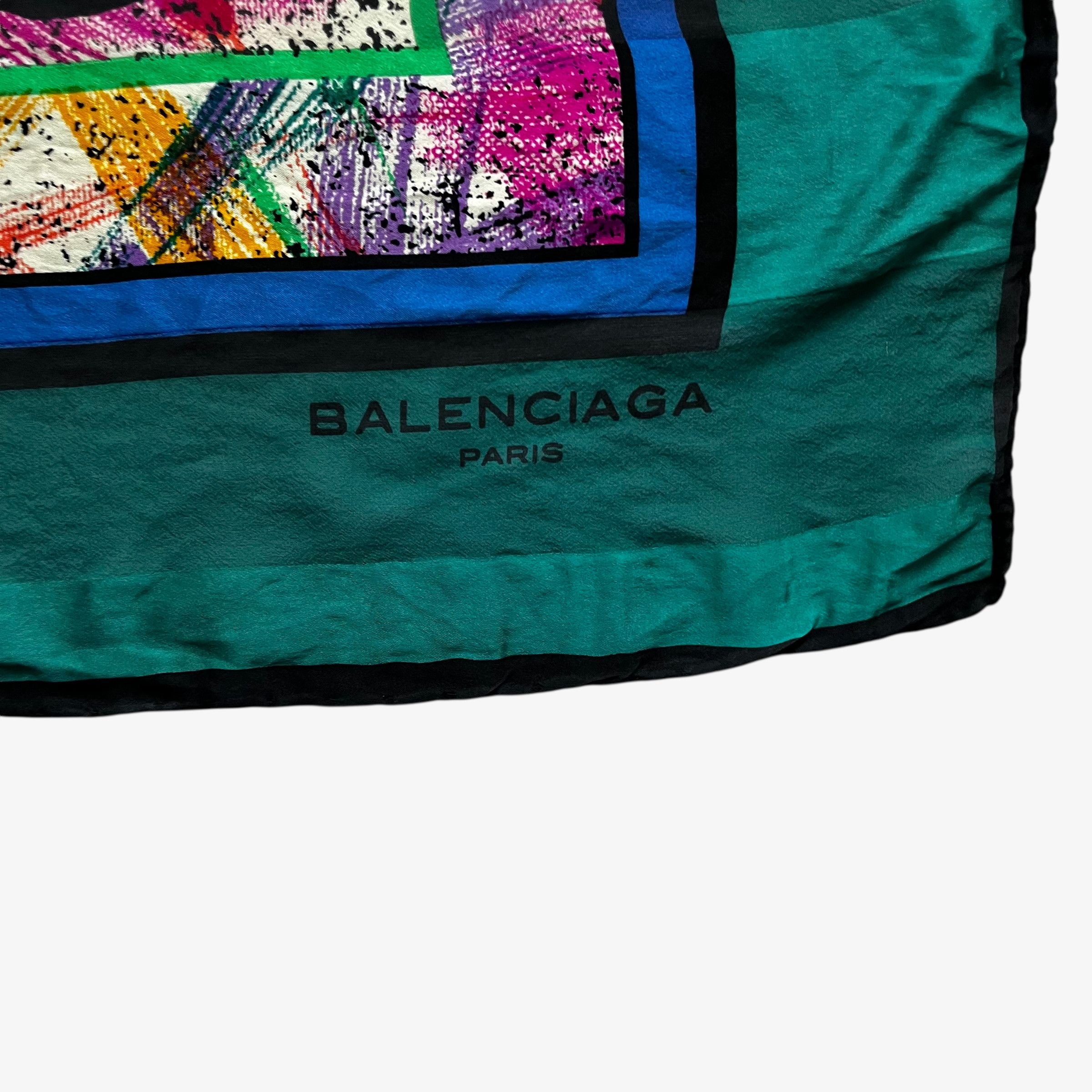 Balenciaga Vintage 90s Balenciaga Abstract Floral Print Silk Scarf Size ONE SIZE - 3 Thumbnail