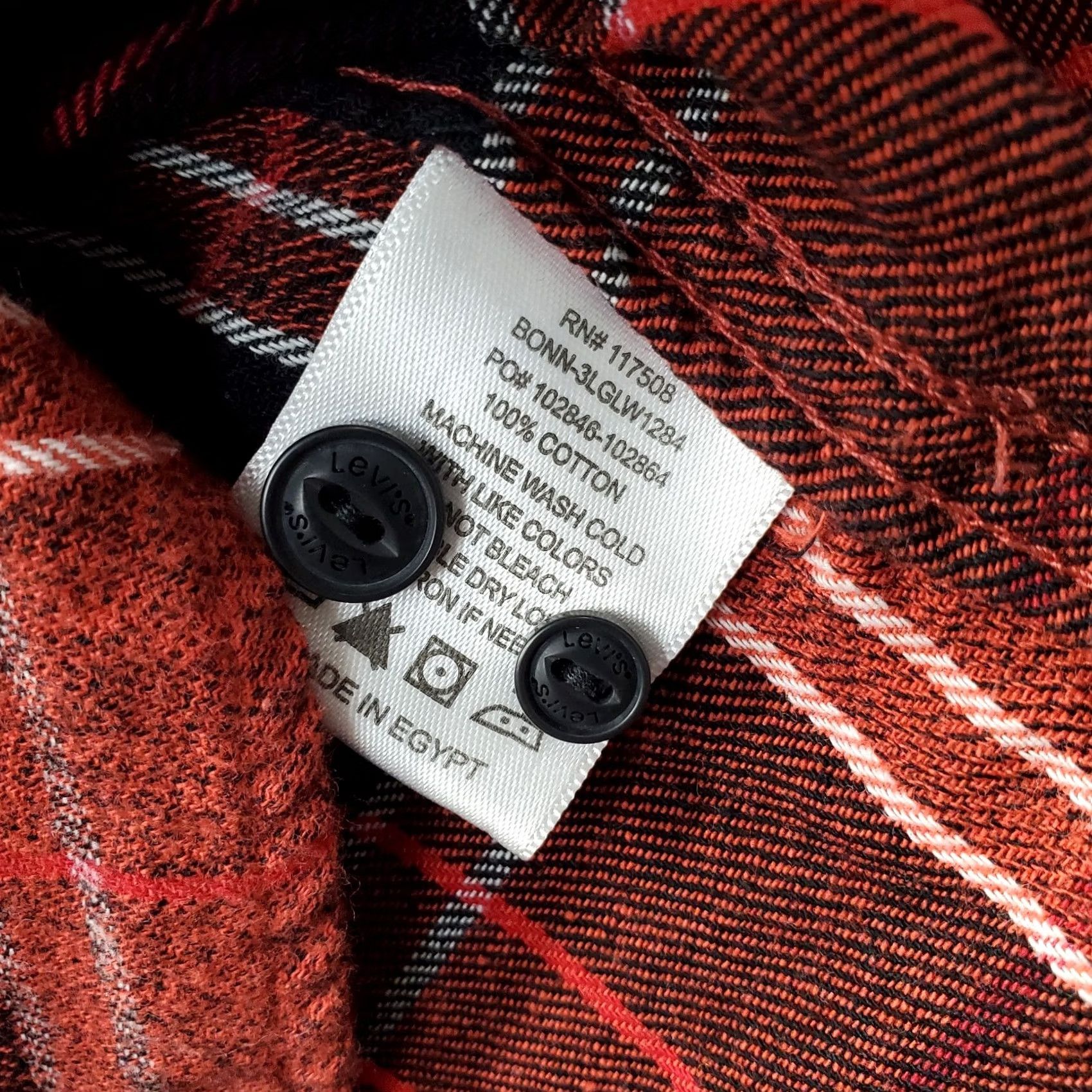 Levi's Levi's Mens Button-Up Flannel Shirt - Multi Plaid, Long Sleeve, Casual Outdoor, Size L Size US L / EU 52-54 / 3 - 6 Thumbnail