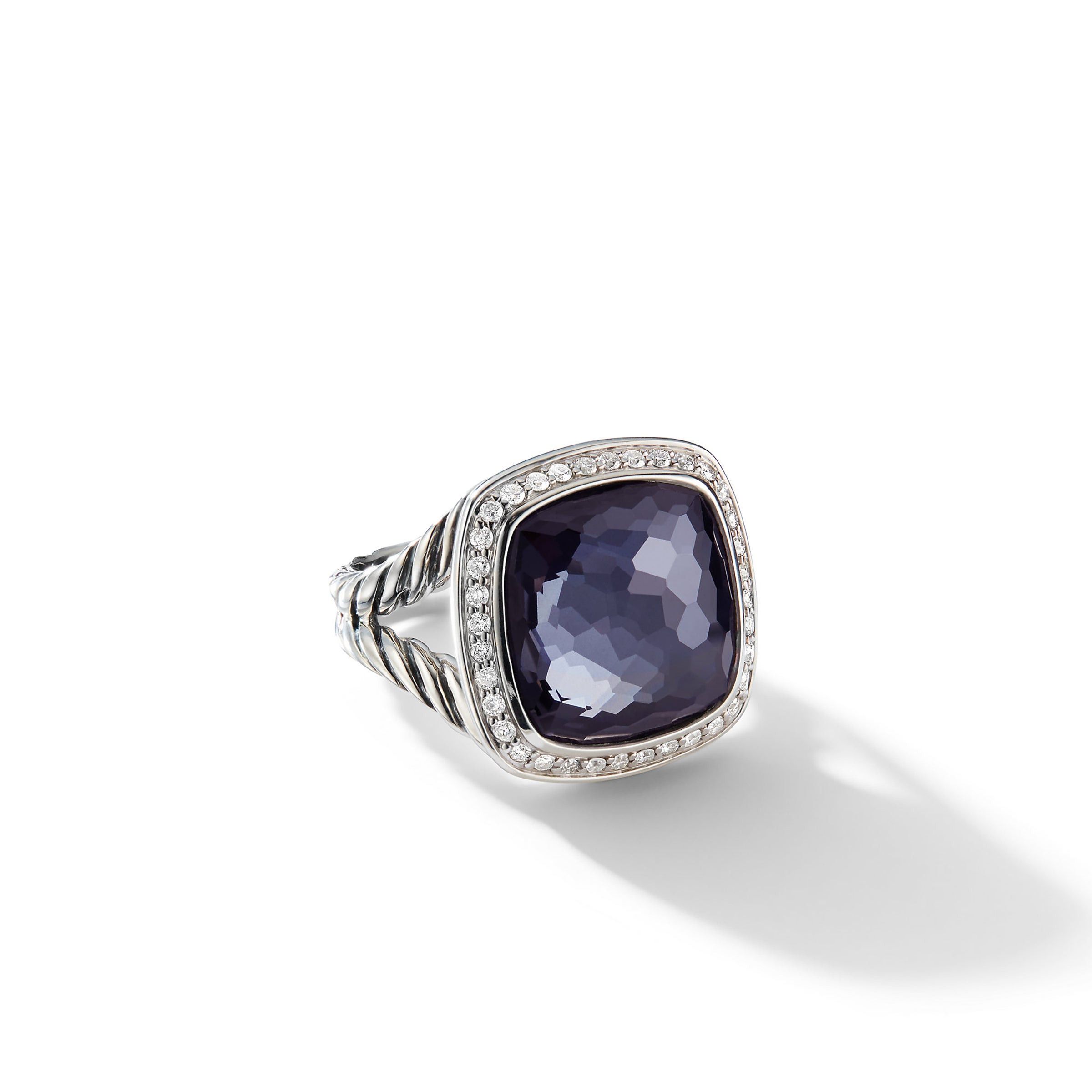 David Yurman o1w1db10525 R12454D Ring in Silver with Orchid and Diamond Size ONE SIZE - 1 Thumbnail