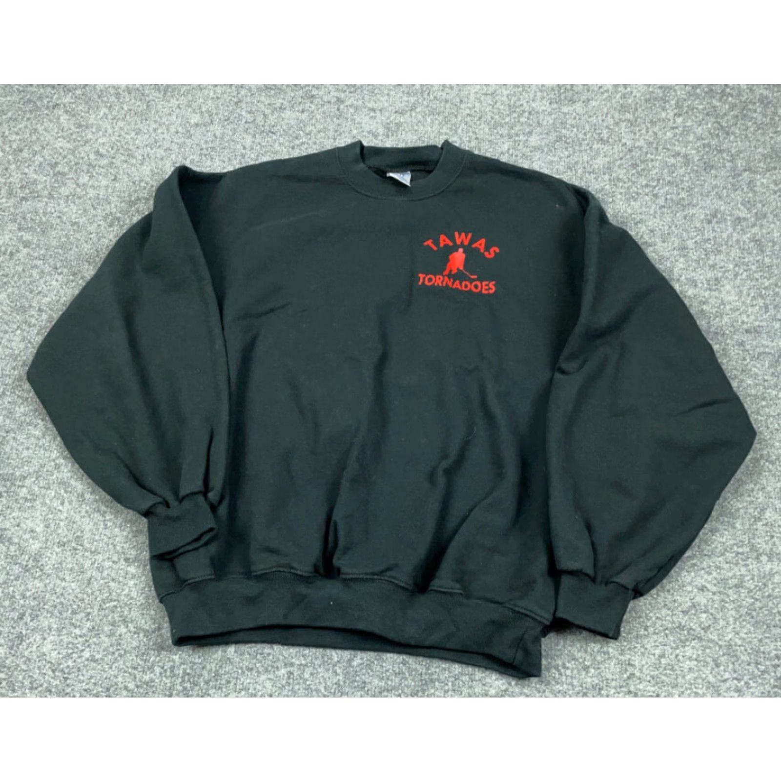 Jerzees Jerzees Sweatshirt Adult Large Black Hockey Double Sided Print Tawas Tornados Michigan School Size US L / EU 52-54 / 3 - 2 Thumbnail