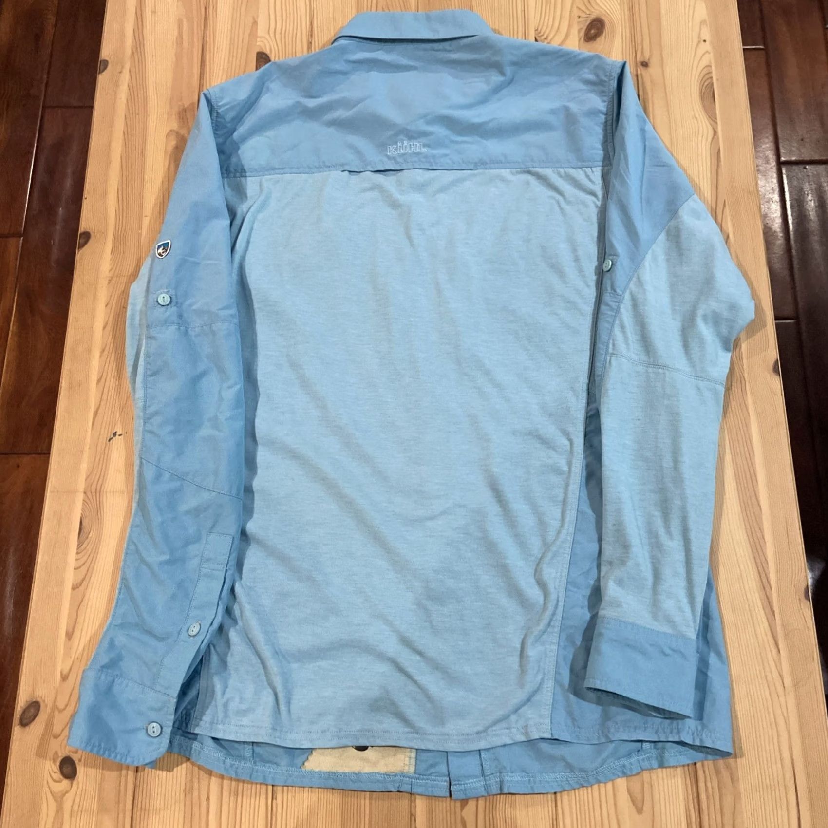 Vintage Kuhl Shirt Mens M Longsleeve Button-Up Casual Outdoors Nylon Cotton Blue Striped Size US M / EU 48-50 / 2 - 7 Thumbnail