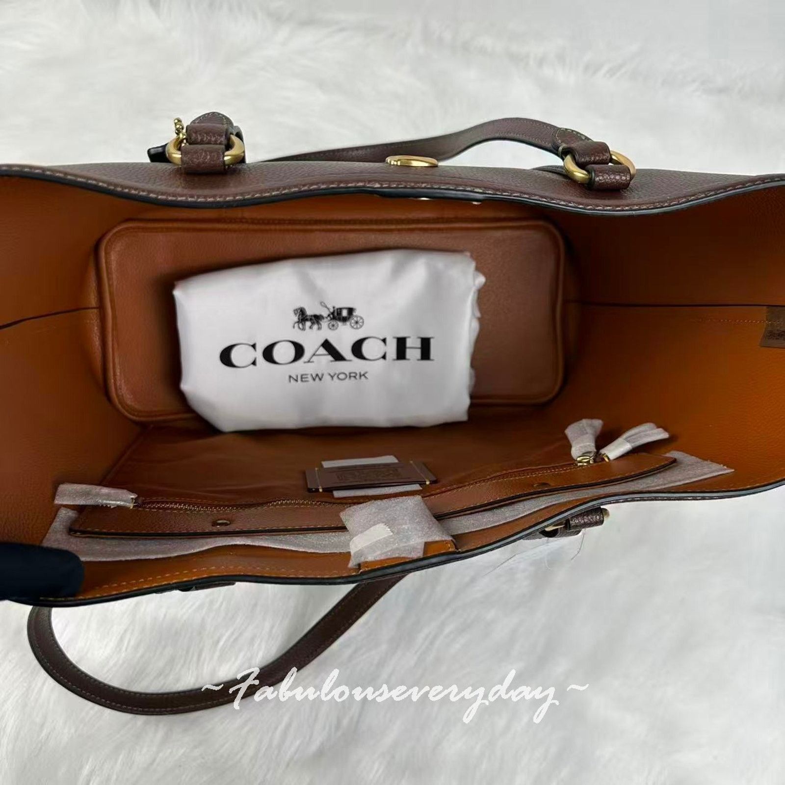 Coach Coach Legacy Tote Bag Shoulder Bag Leather/Brass/Maple Brown Size ONE SIZE - 9 Thumbnail