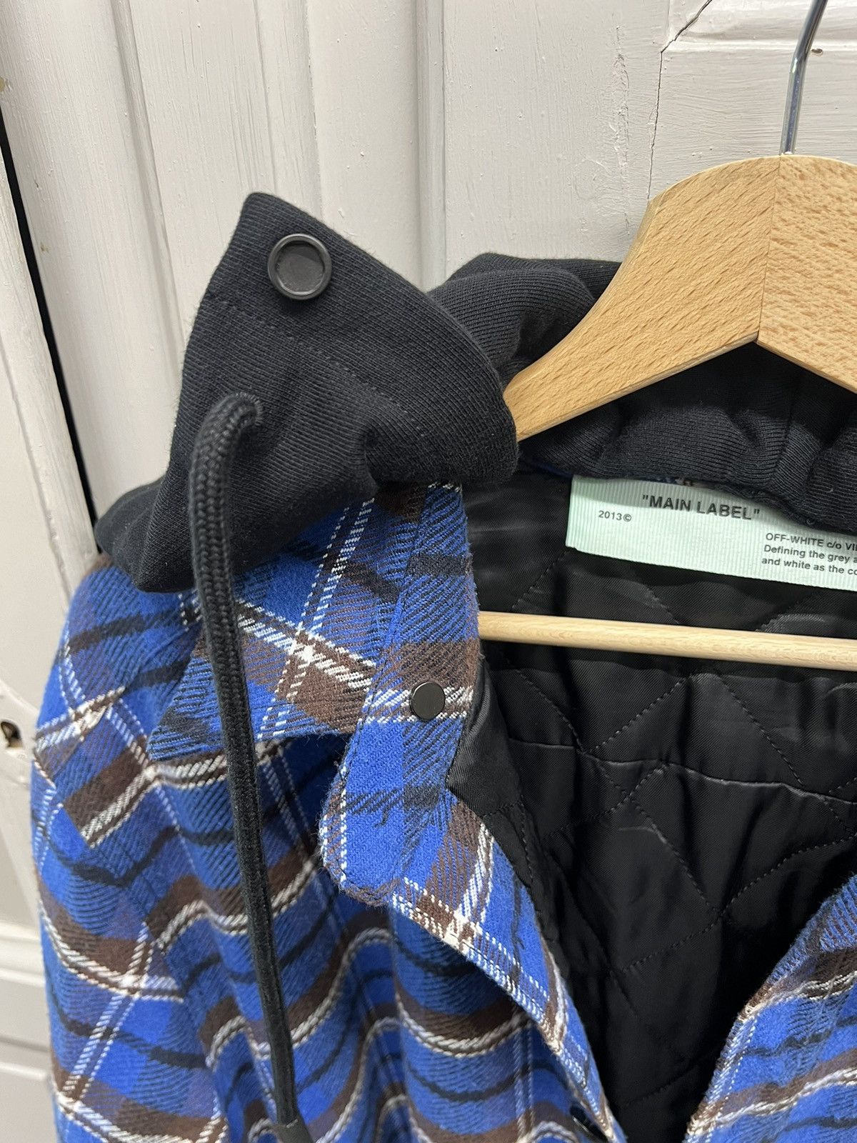 Off-White Off White Check Hooded Jacket Size US M / EU 48-50 / 2 - 7 Thumbnail