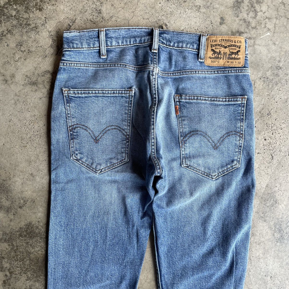 Levi's Vintage Clothing 🔥Vintage Levis 505 Orange Tab Ripped Distress Denim Jeans Size US 30 / EU 46 - 5 Thumbnail