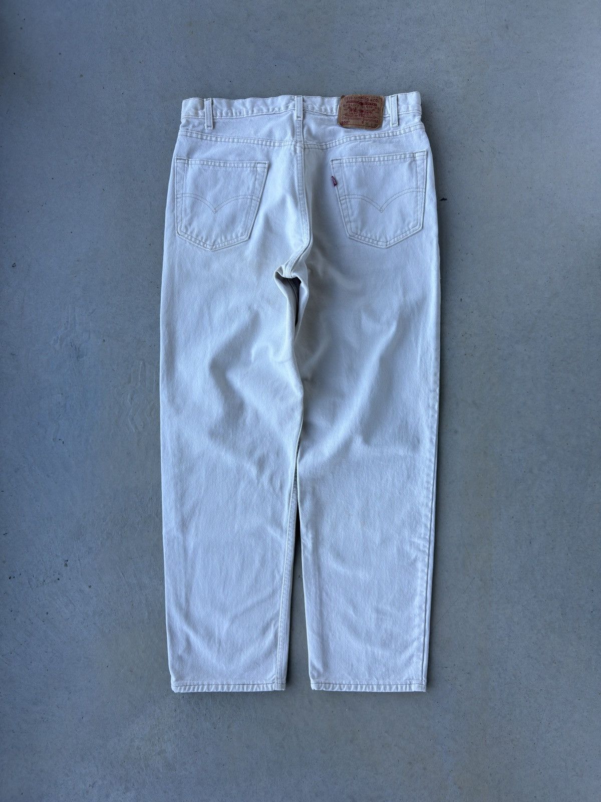 Levi's Vintage 90s Levi’s 550 Cream Denim Jeans Size US 35 - 1 Thumbnail