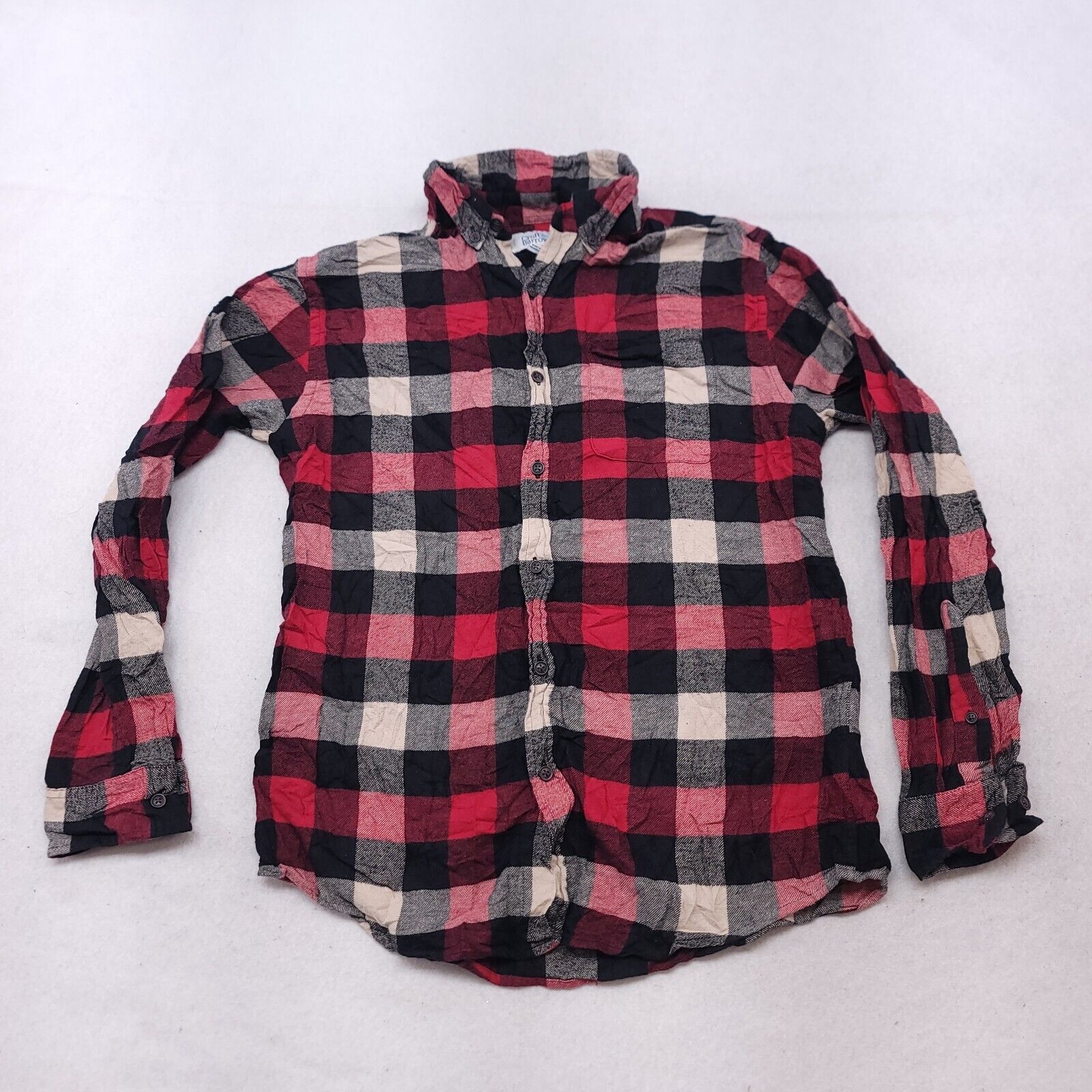 Croft & Barrow Croft & Barrow Gingham Flannel Shirt Mens Size S Red Black Size US S / EU 44-46 / 1 - 2 Thumbnail