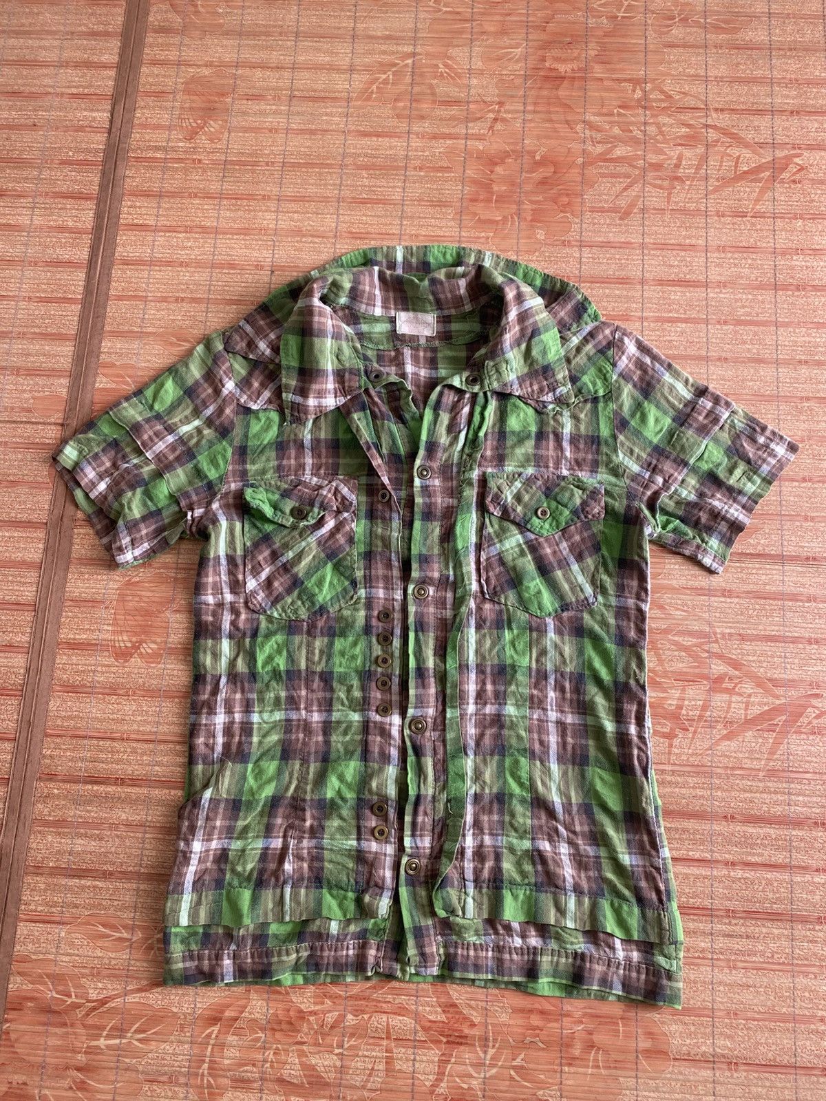 If Six Was Nine Japanese plaid double layer buttonshirt vkei kmrii goa Size US M / EU 48-50 / 2 - 1 Thumbnail