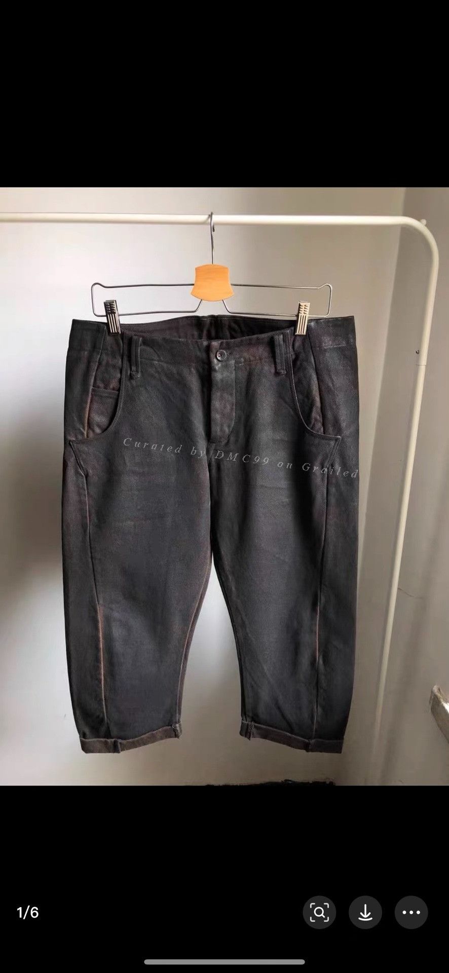 Zam Barrett Zambarrett Waxed Cropped Casual Pants Size US 34 / EU 50 - 1 Thumbnail