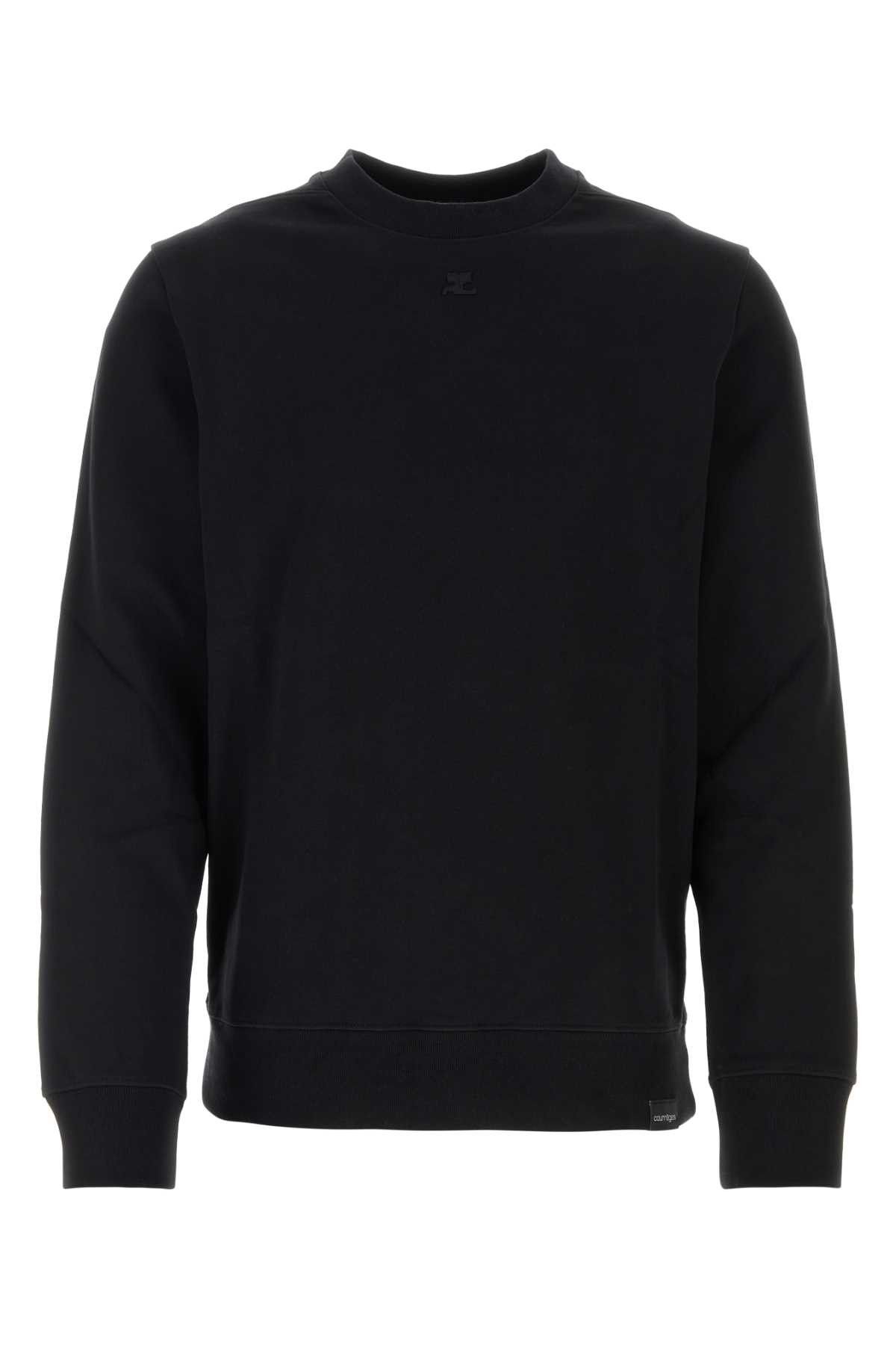 image of Courreges Black Cotton Sweatshirt, Men's (Size Small)