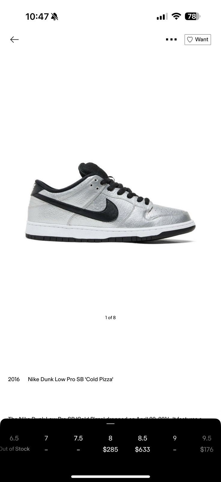 Nike SB NIKE SB DUNK LOW “COLD PIZZA” Size US 8 / EU 41 - 11 Thumbnail