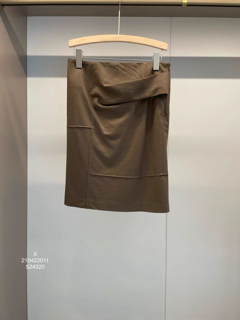 Brunello Cucinelli Brunello Cucinelli Brown Wool Skirt - dmc Size US 34 / EU 50 - 1 Thumbnail