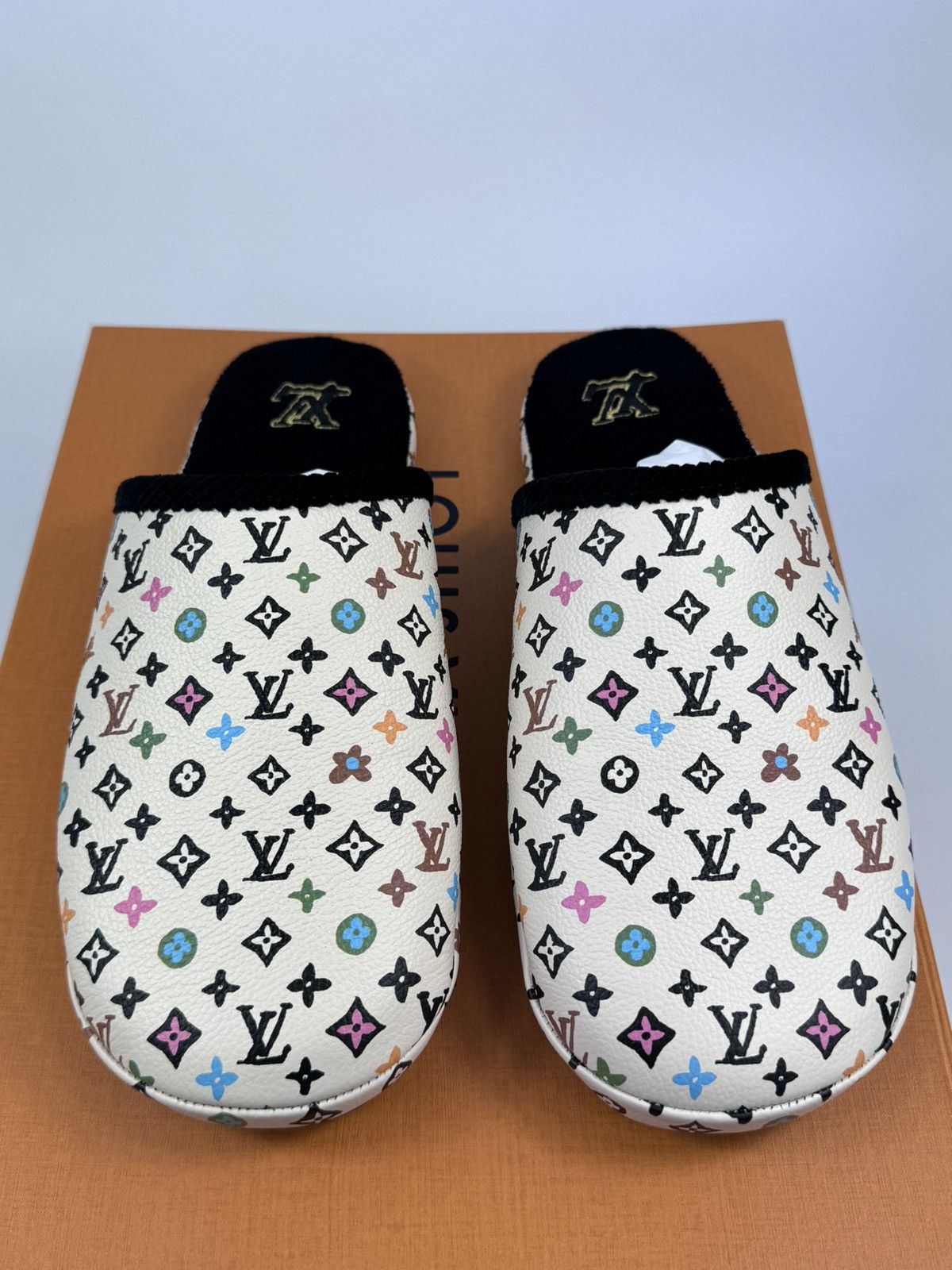 Louis Vuitton X TYLER THE CREATOR LV MONOGRAM PRINTED SLIPPERS Size US 10 / EU 43 - 1 Thumbnail