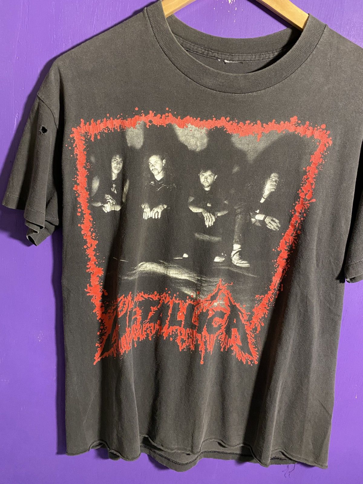 Band Tees Vintage 1990 Metallica Europe and north America tour tee Size US M / EU 48-50 / 2 - 3 Thumbnail