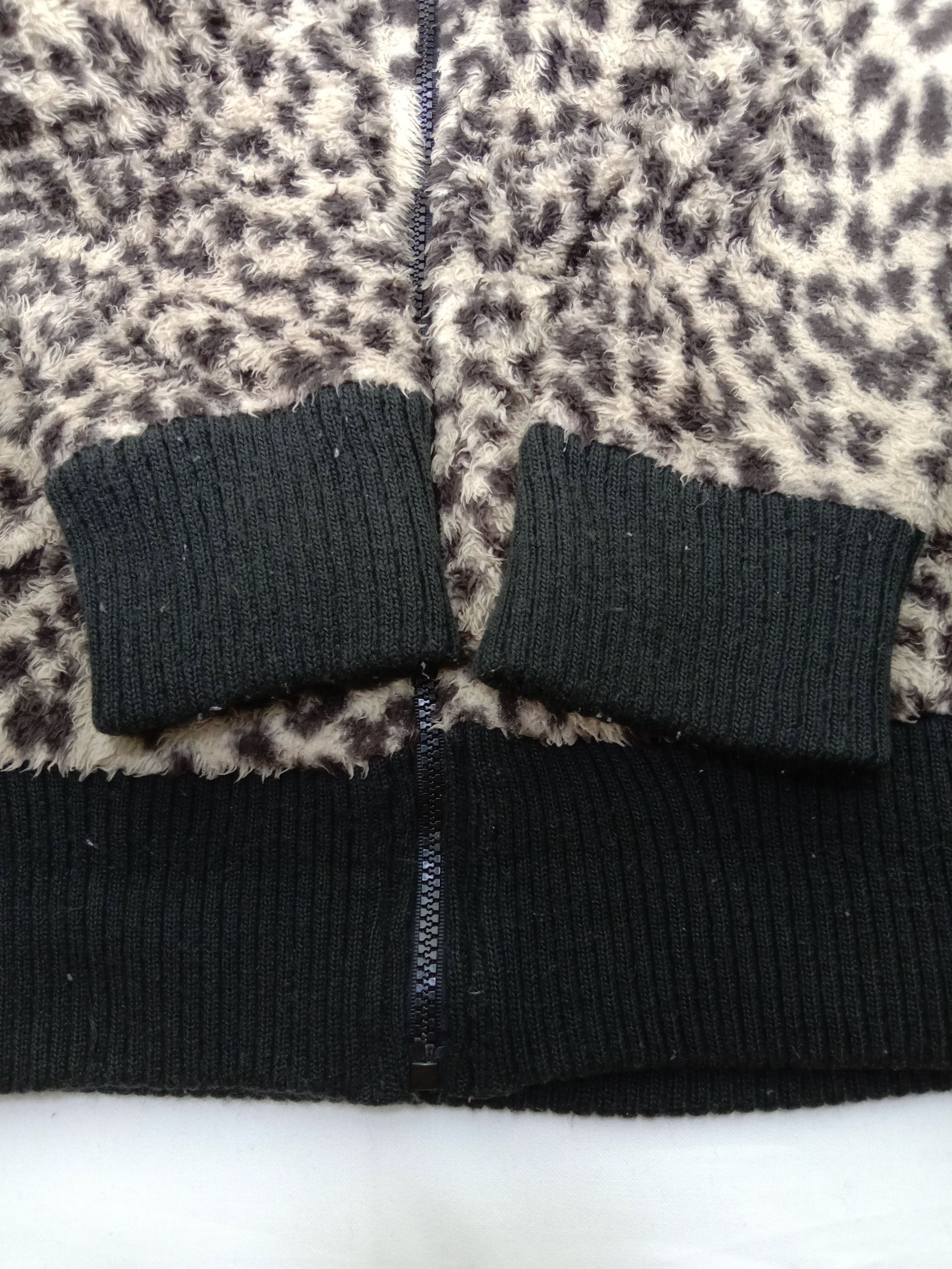 Japanese Brand Vintage Sorridere Leopard Fleece Zipper Hoodie Sweatshirt Size M / US 6-8 / IT 42-44 - 6 Thumbnail