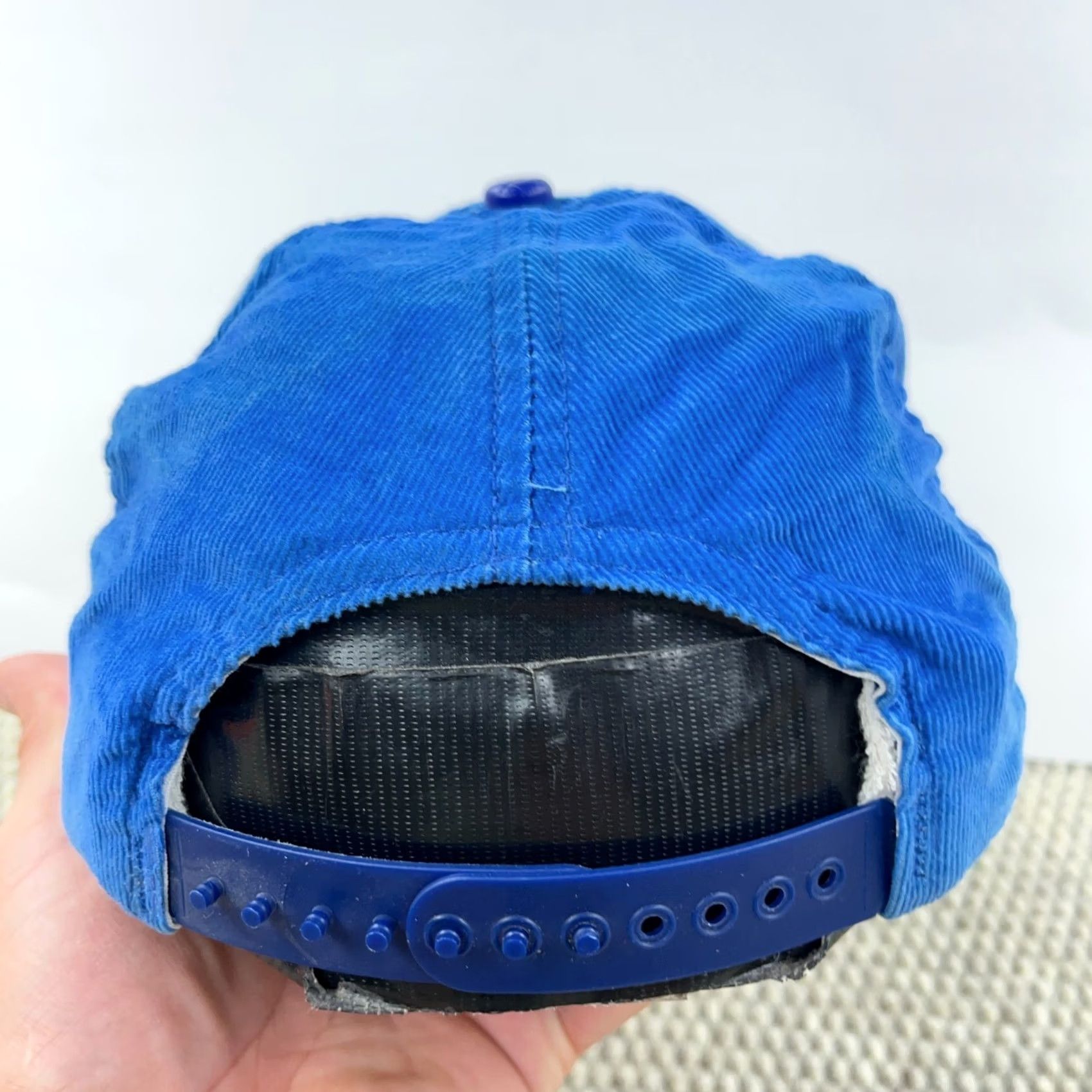 Coal VINTAGE Consol Trucker Hat Cap Blue Corduroy Made USA Coal Mining Jones Fork VA Mens Size ONE SIZE - 7 Thumbnail