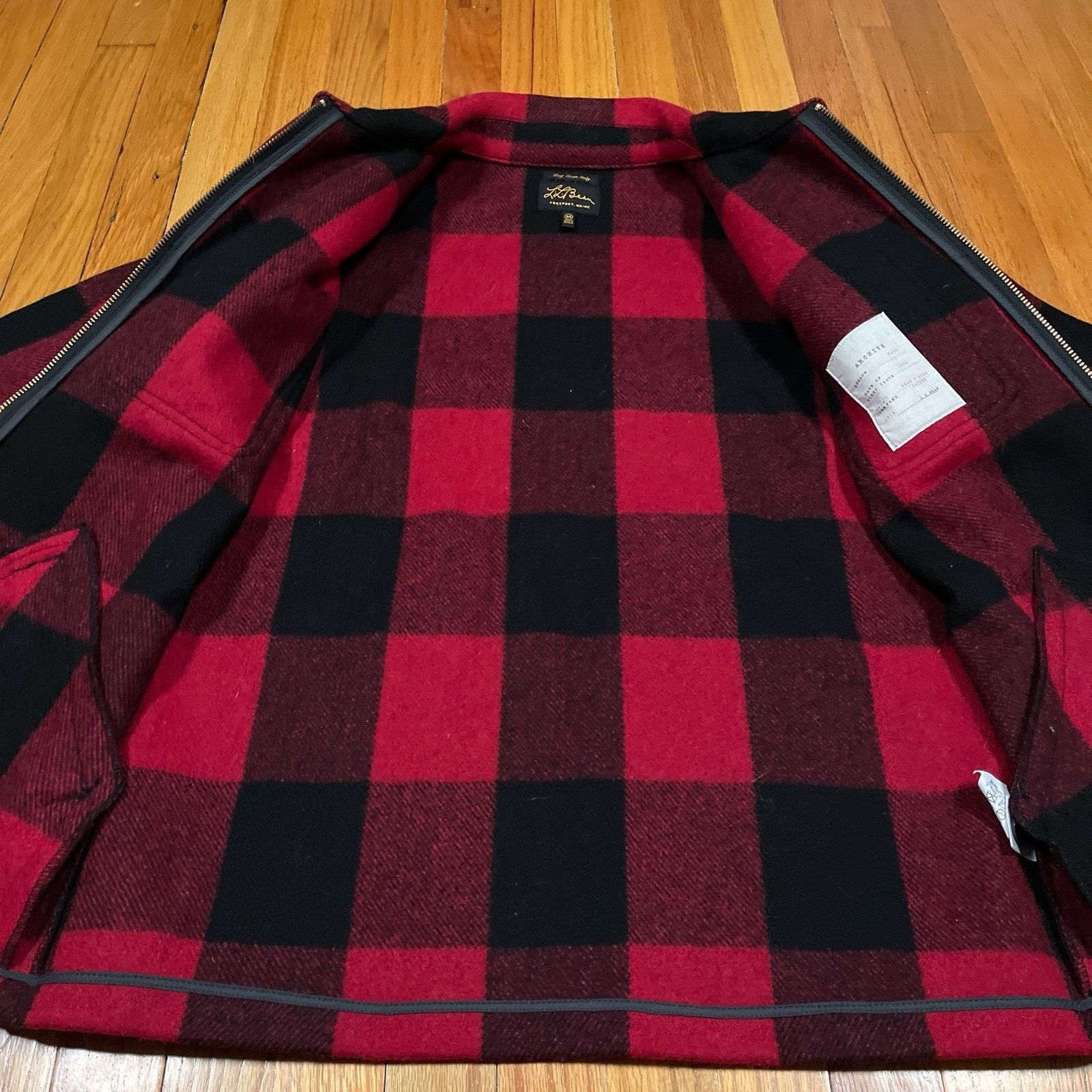 L.L. Bean LL Bean Archive Stag Jacket Wool Blend Red Buffalo Plaid Size US M / EU 48-50 / 2 - 3 Thumbnail