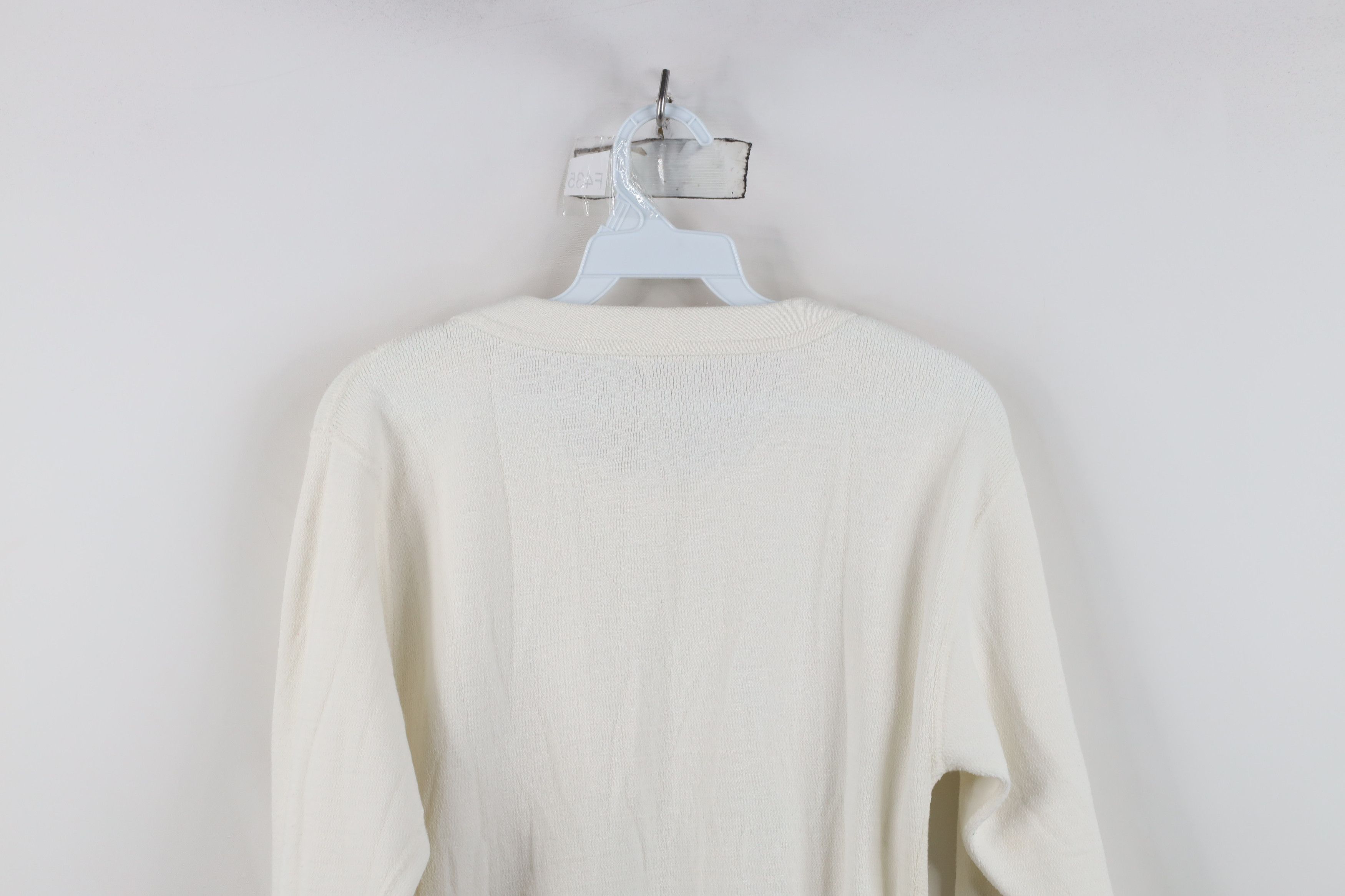 Vintage Vintage 70s Streetwear Waffle Knit Long Sleeve T-Shirt USA Size US XL / EU 56 / 4 - 12 Thumbnail