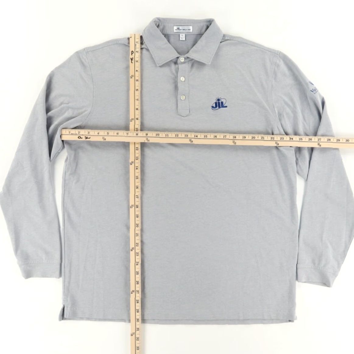 Peter Millar VINTAGE Peter Millar Valhalla GC Crown Crafted Knit Long Sleeve Polo Shirt Gray Mens XL Size US XL / EU 56 / 4 - 3 Thumbnail