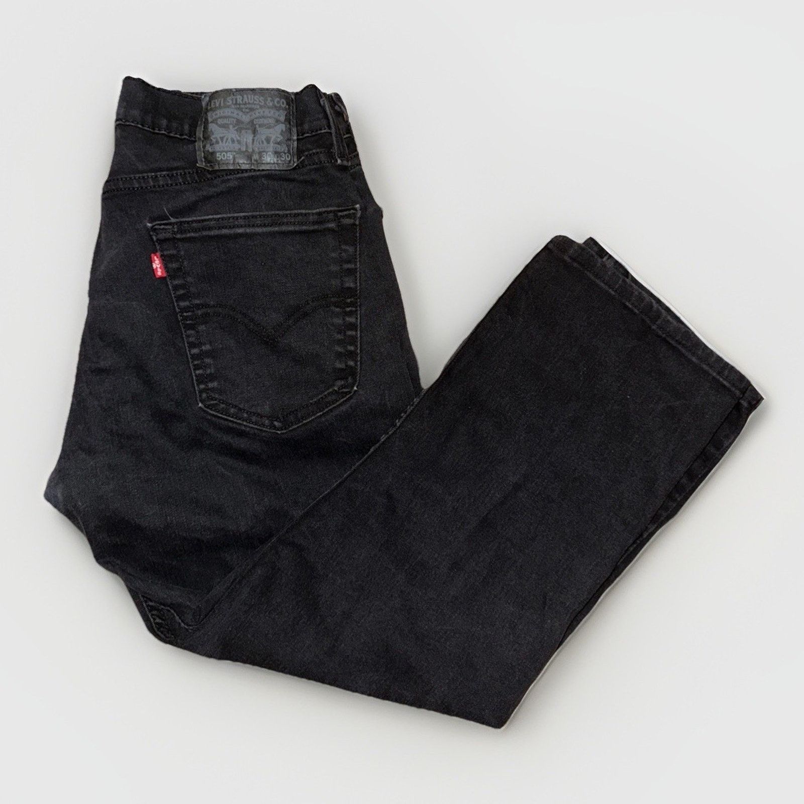 Levi's Levi’s 505 Black Denim Jeans Men’s 28x26 Straight Leg Size US 28 / EU 44 - 1 Thumbnail