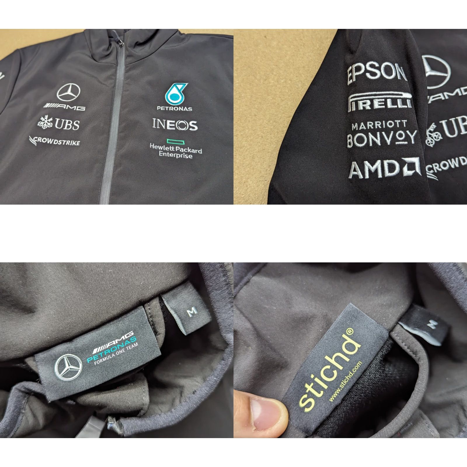 Vintage Mercedes Formula 1 Team Jacket Size M Petronas Racing F1 Stichd Black Full Zip Mens Track Jacket Size US M / EU 48-50 / 2 - 8 Thumbnail