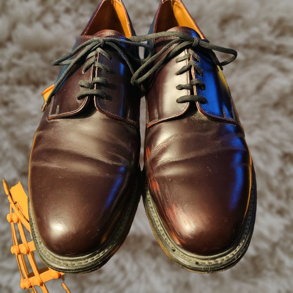 Polo Ralph Lauren Oxford Shoes Burgundy Leather Dress Shoes 10.5 Men  Leather Oxford Shoes Made in