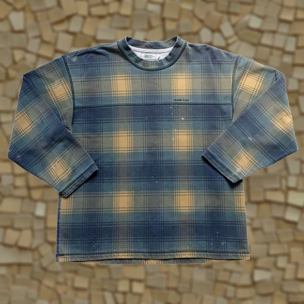 Guess VINTAGE GUESS Sweatshirt Crewneck Plaid Green 90s Silk? Size US M / EU 48-50 / 2 - 1 Thumbnail