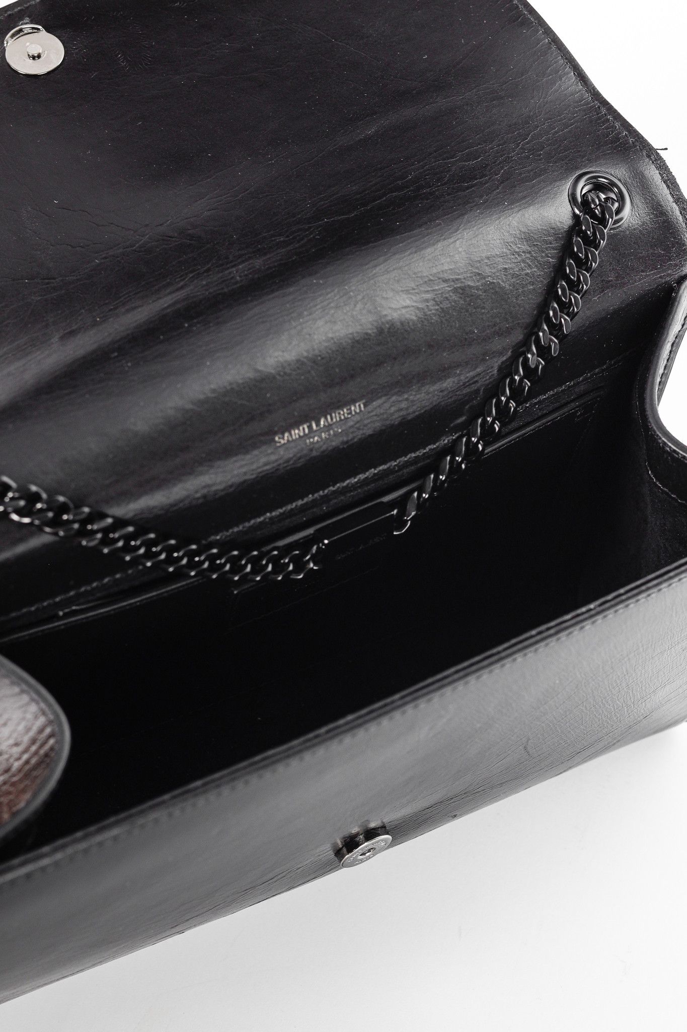 Saint Laurent Paris Saint Laurent Kate Medium Black Matelassé Leather Crossbody Size ONE SIZE - 11 Thumbnail