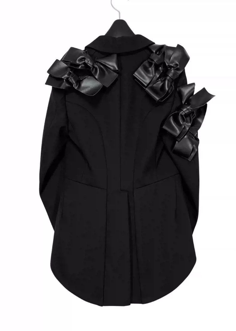 Comme des Garcons comme des garcons leather bow decorated tailcoat jacket-250 Size US XS / EU 42 / 0 - 3 Thumbnail