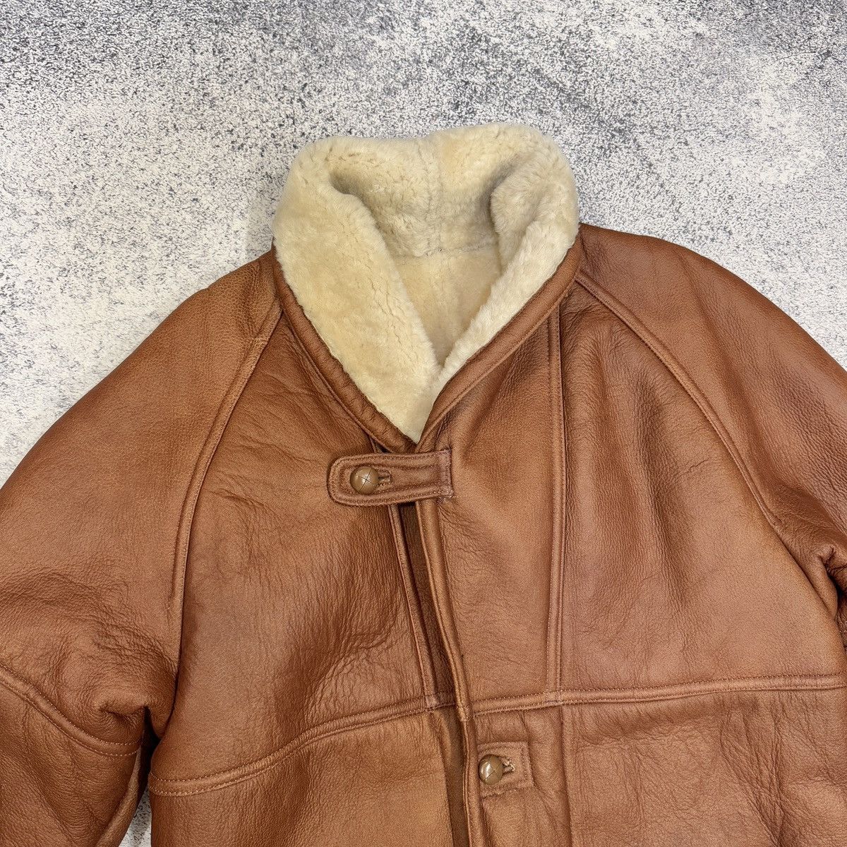 Francesco Smalto Vtg SMALTO Linea 77 Shearling Coat Italian Leather Sheepskin Size US S / EU 44-46 / 1 - 7 Thumbnail