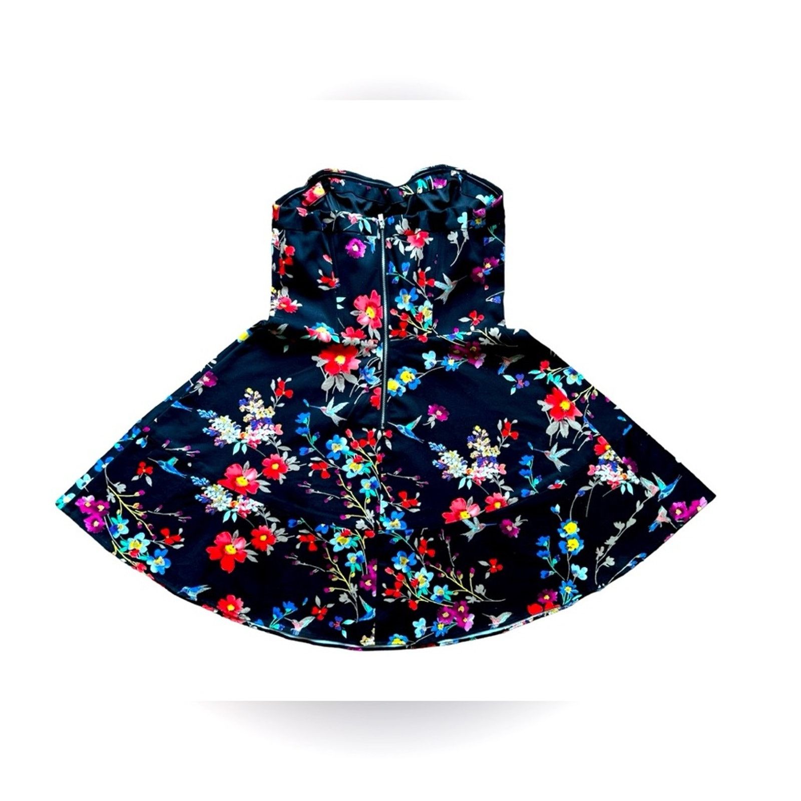 Express EXPRESS FLORAL STRAPLESS DRESS Size S / US 4 / IT 40 - 2 Thumbnail