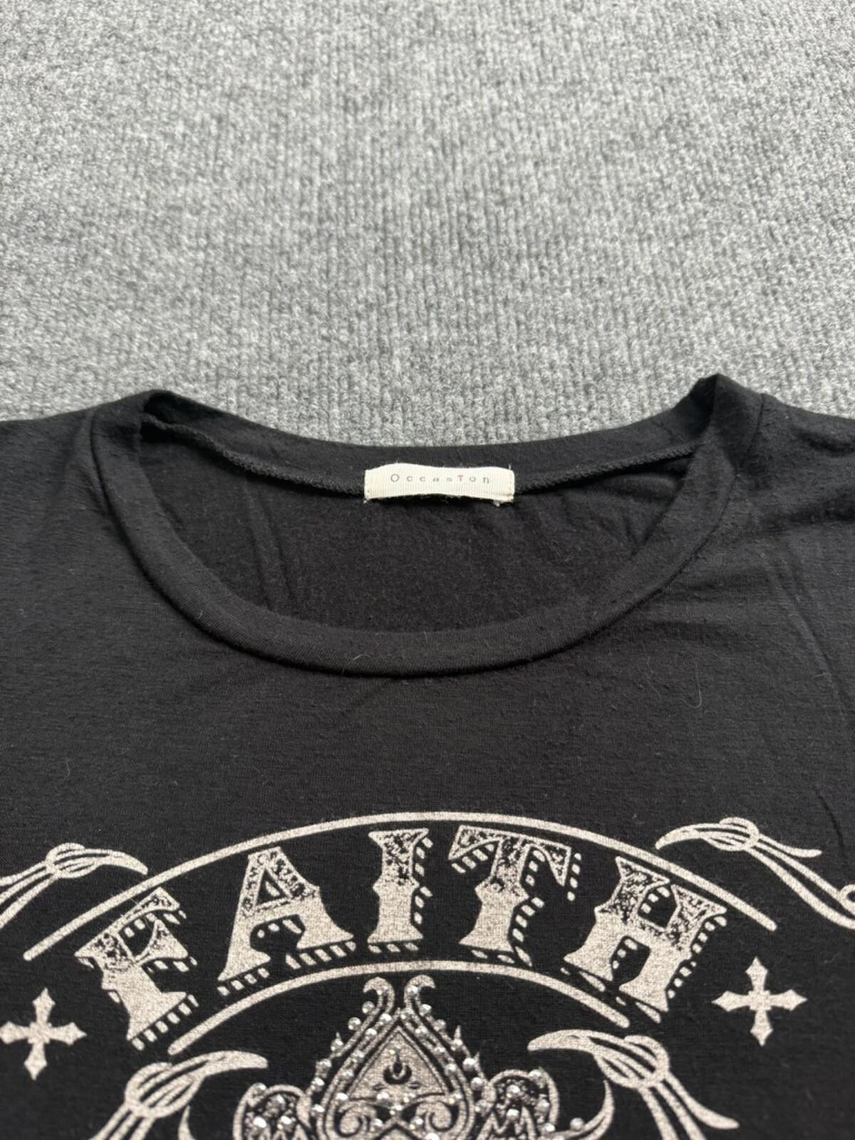 Affliction Y2K Faith Bedazzled Cross Affliction Style Womens Shirt Size M / US 6-8 / IT 42-44 - 4 Thumbnail