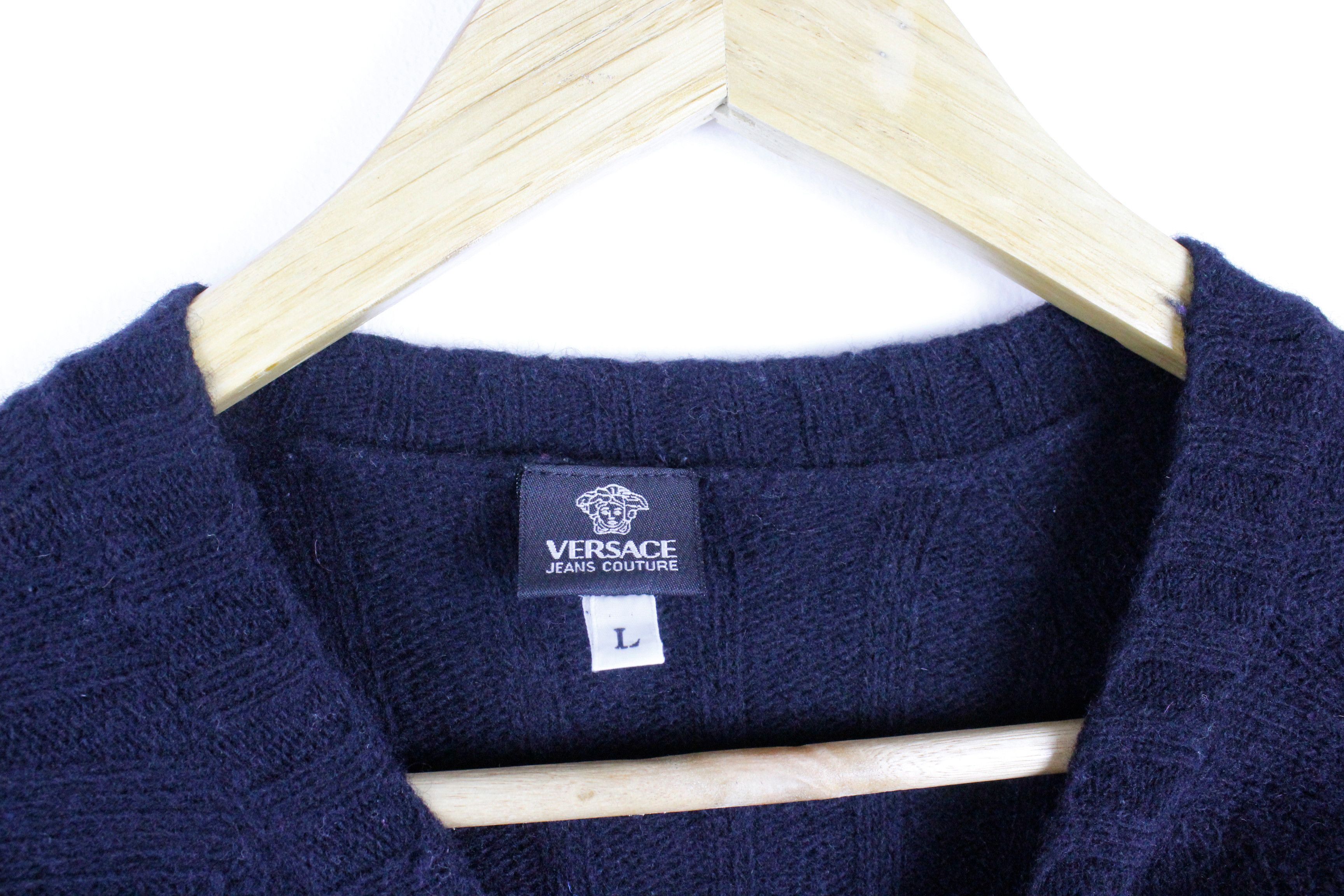 Versace × Versace Jeans Couture Vintage Versace Jeans Couture Medusa Logo Wool Knit Sweater Size US L / EU 52-54 / 3 - 4 Thumbnail