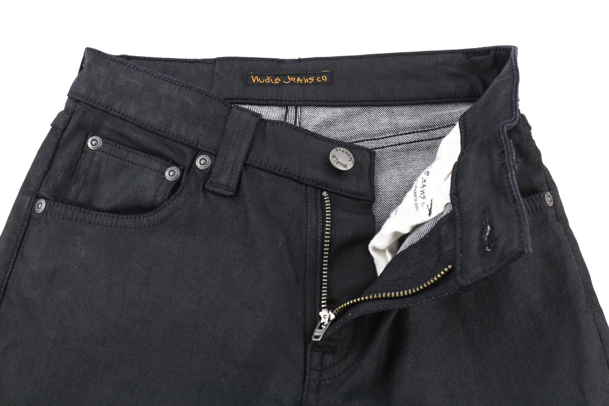 Nudie Jeans SKINNY LIN W26/L32 Black In Black Organic Cotton 80484 Size 26" / US 2 / IT 38 - 4 Thumbnail
