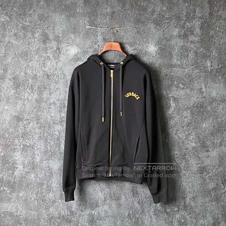 Versace Versace Multi-element embroidered cotton hooded sweatshirt Size XS / US 0-2 / IT 36-38 - 1 Thumbnail