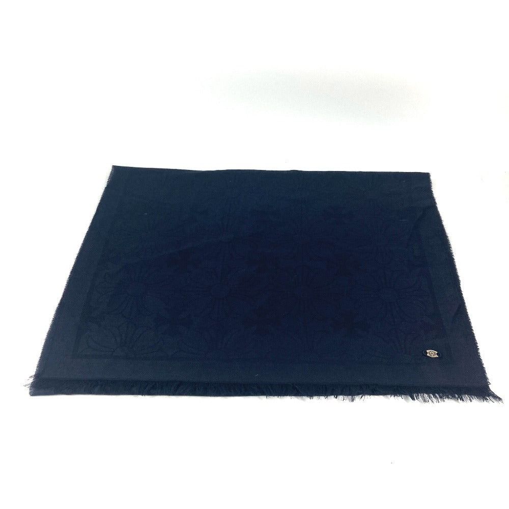 Chrome Hearts Chrome Hearts Ch Plus Large Size Stall Scarf Fringe Cashmere Unisex Navy Size ONE SIZE - 1 Thumbnail