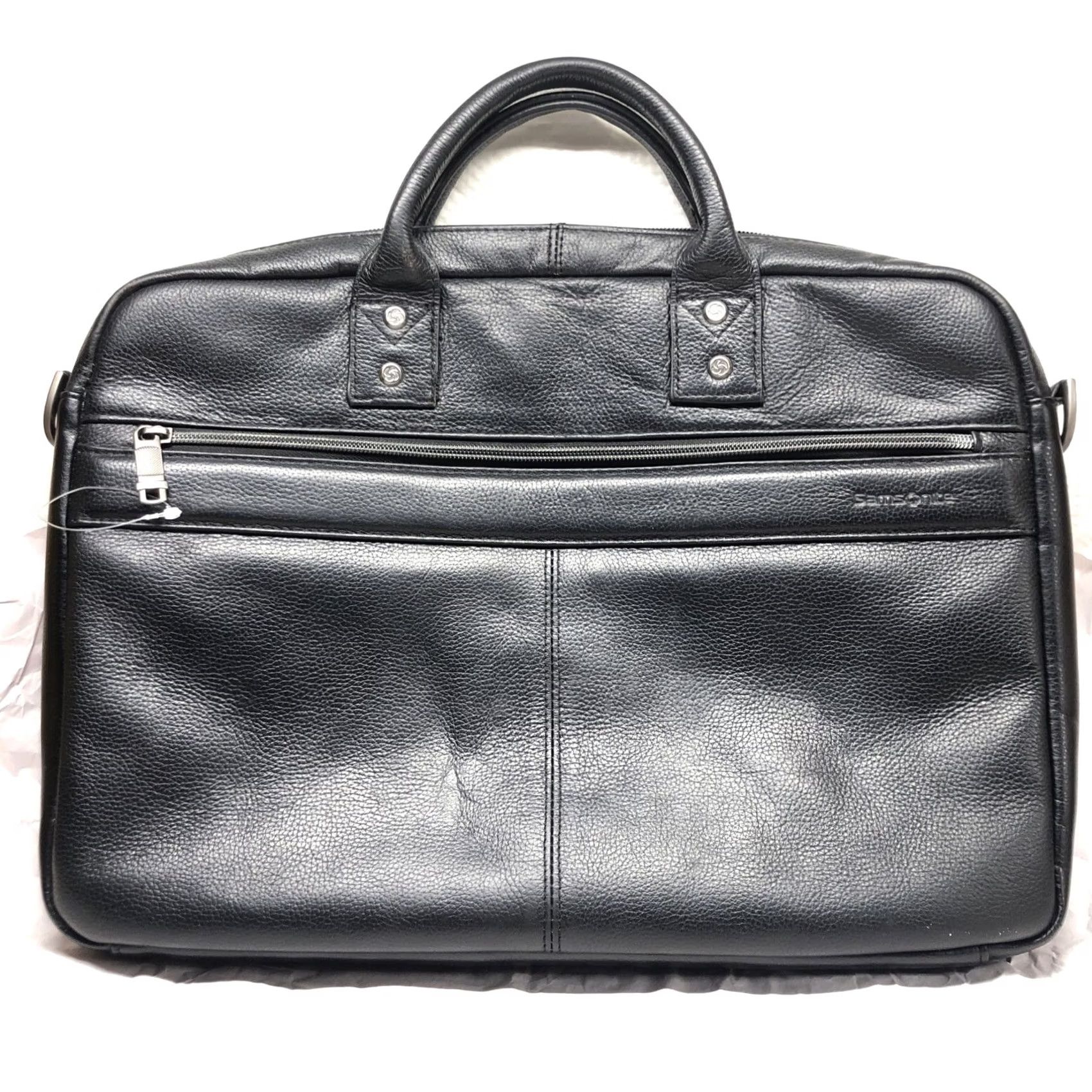 Samsonite Samsonite Leather Slim Brief Briefcase Bag - NWOT Men Medium Black Leather 15.3in H x 11.3in L 2.3in W Briefcase/Document Case Mens Size US 31 - 5 Thumbnail
