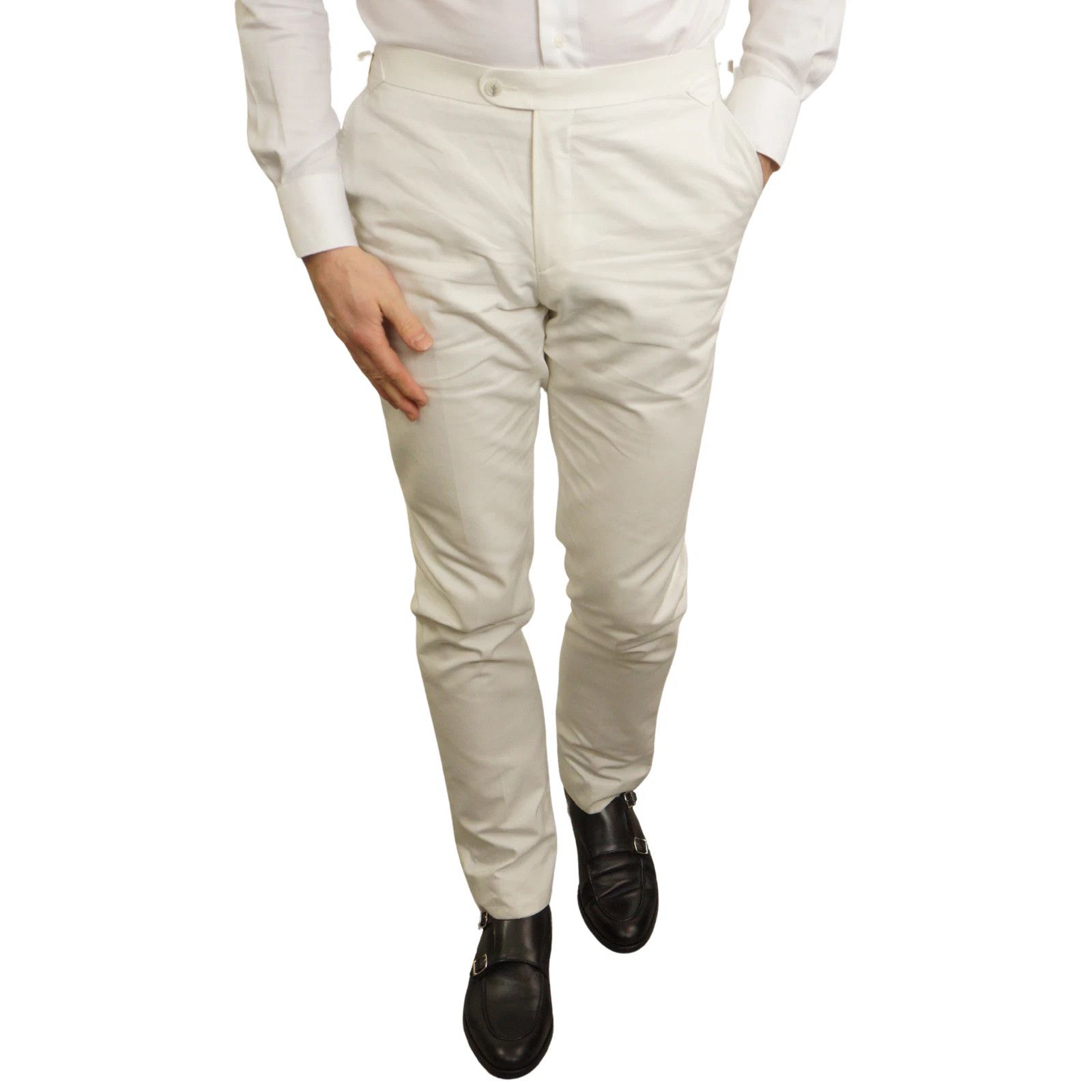 Suitsupply Men Suitsupply Havana Jetted Unlined Offwhite Cotton UK/US38 Size 38R - 7 Thumbnail