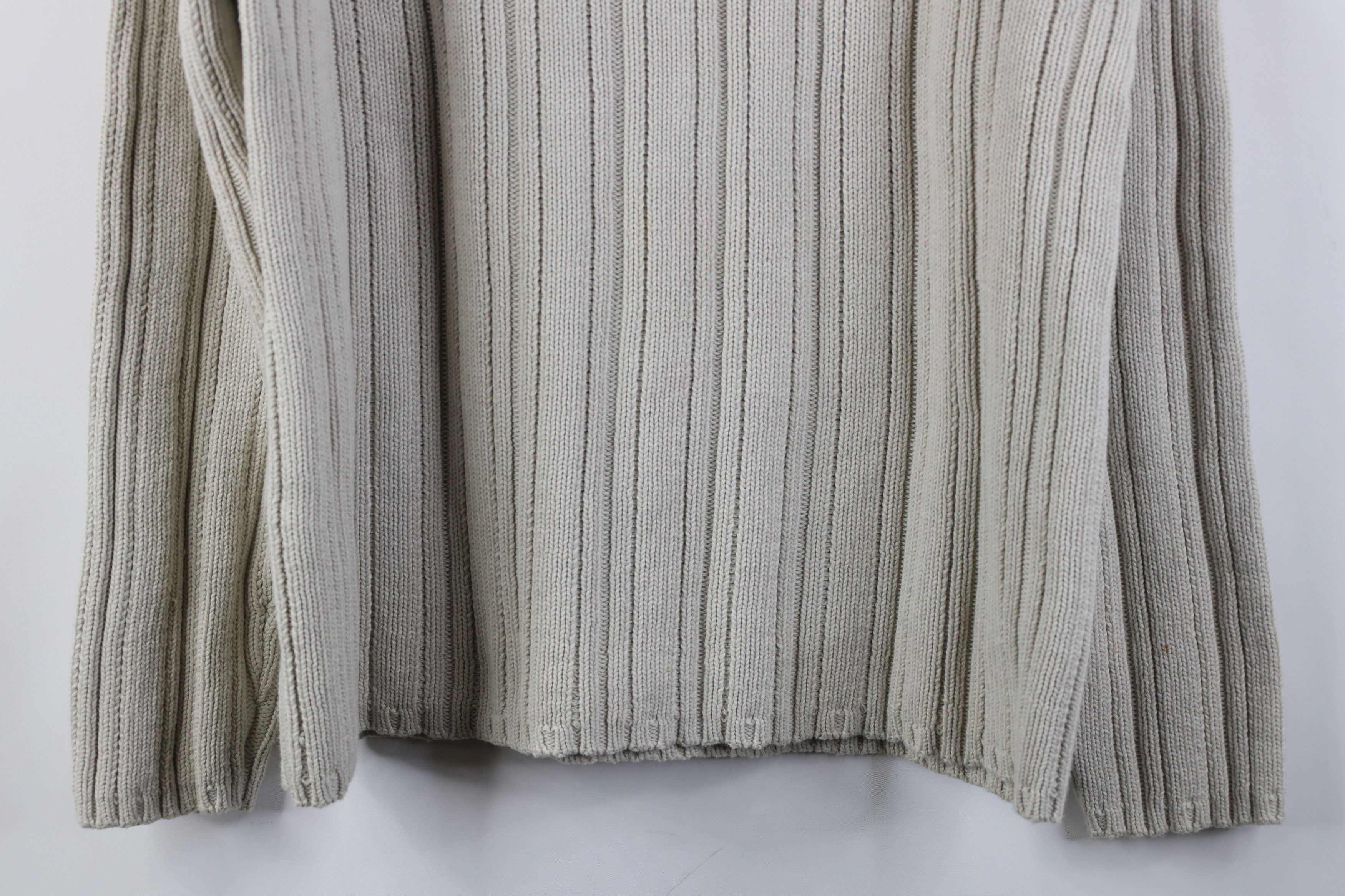 Gap Vintage Y2K Gap Chunky Ribbed Knit Turtleneck Sweater Gray Size US M / EU 48-50 / 2 - 3 Thumbnail
