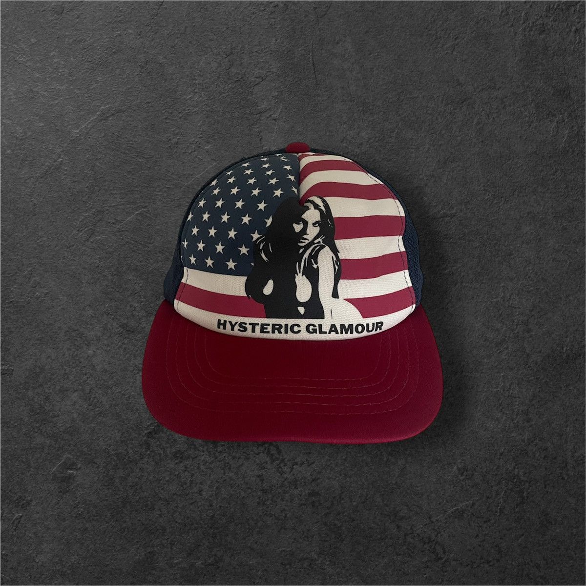 Hysteric Glamour Vintage Hysteric Glamour USA american Flag trucker hat cap Size ONE SIZE - 1 Thumbnail
