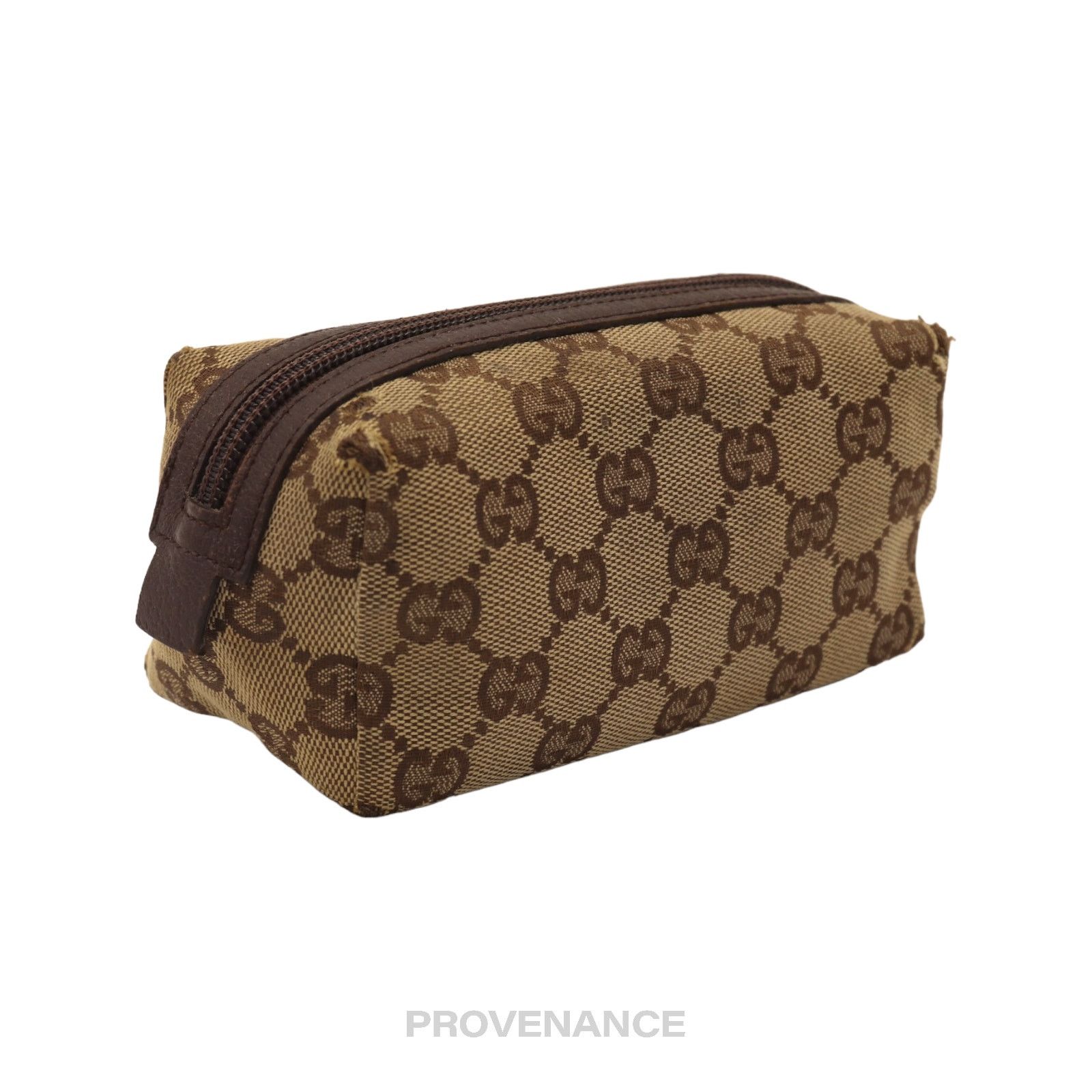 Gucci 🔴 Gucci Cosmetic Pouch - Brown GG Canvas Size ONE SIZE - 4 Thumbnail