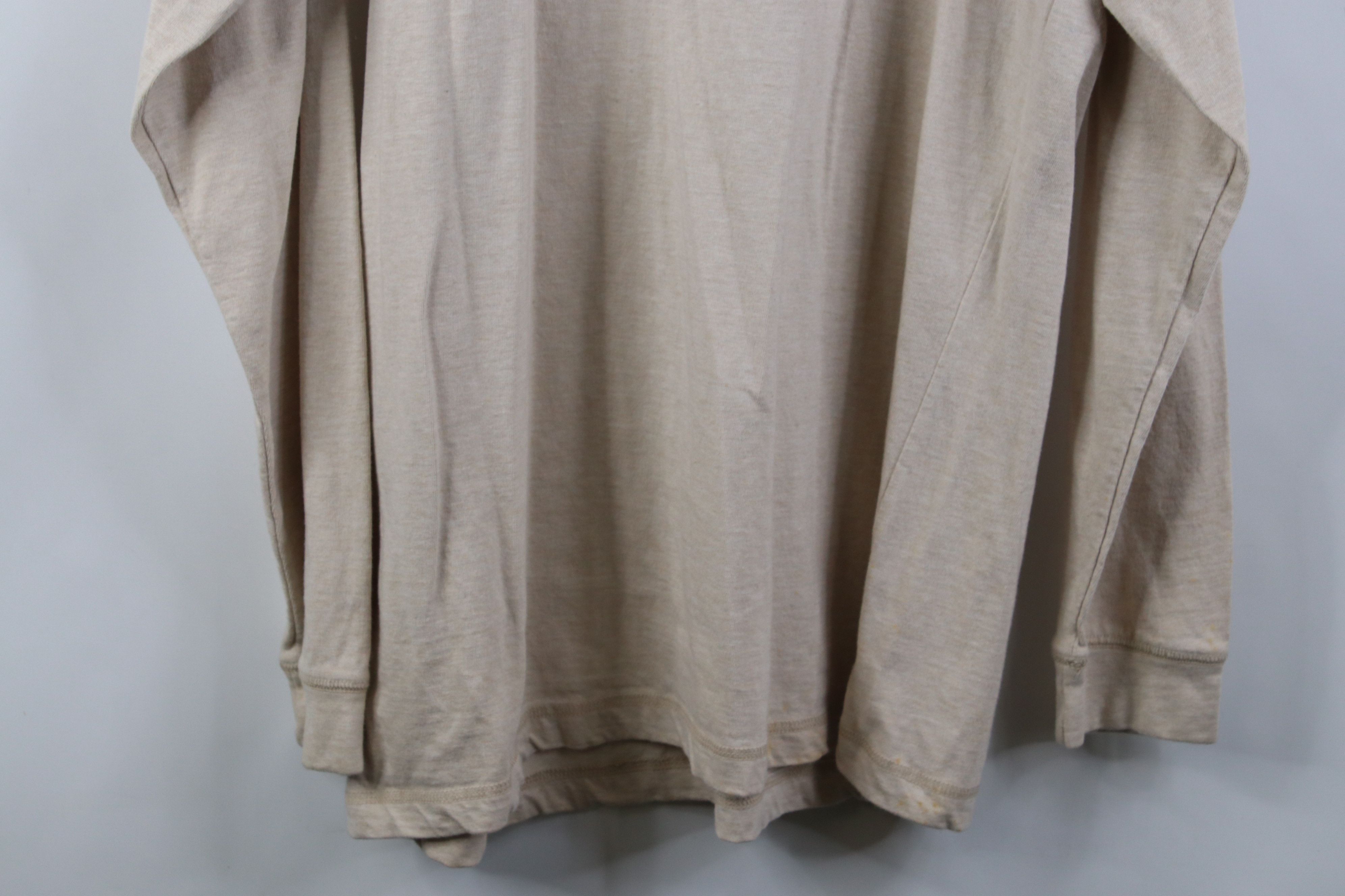 Vintage Vintage 90s Streetwear Long Sleeve Henley T-Shirt Beige Size US L / EU 52-54 / 3 - 12 Thumbnail