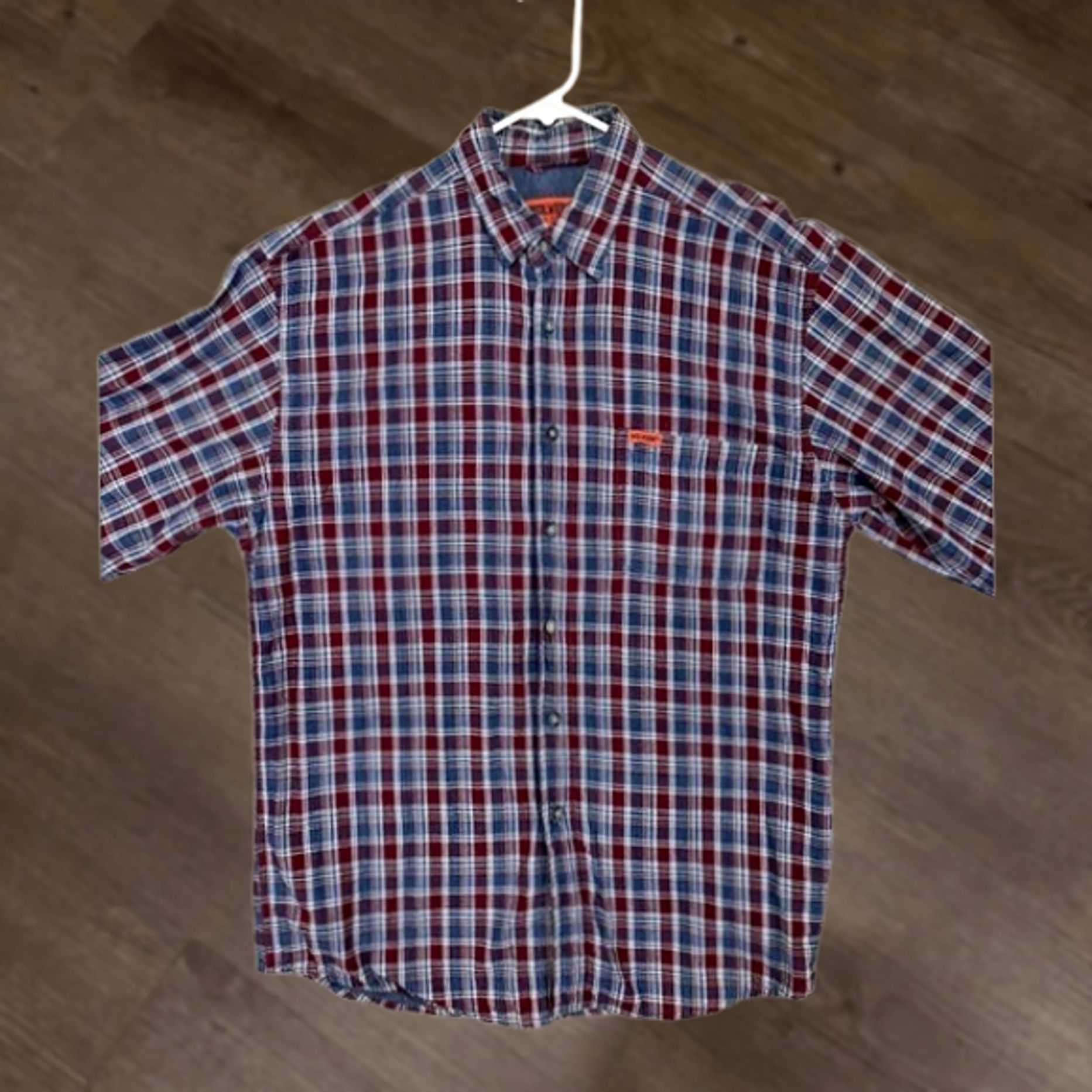 Vintage VINTAGE Wolverine Shirt Mens Medium Blue Red Plaid Thick Flannel Button-Down Work Pocket Size US M / EU 48-50 / 2 - 1 Thumbnail
