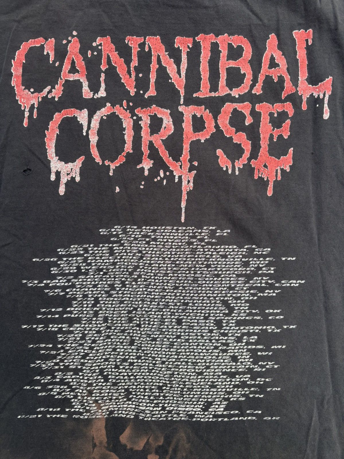 Band Tees Vintage 1996 Cannibal Corpse Tour Cut Off T Shirt Size US XL / EU 56 / 4 - 4 Thumbnail