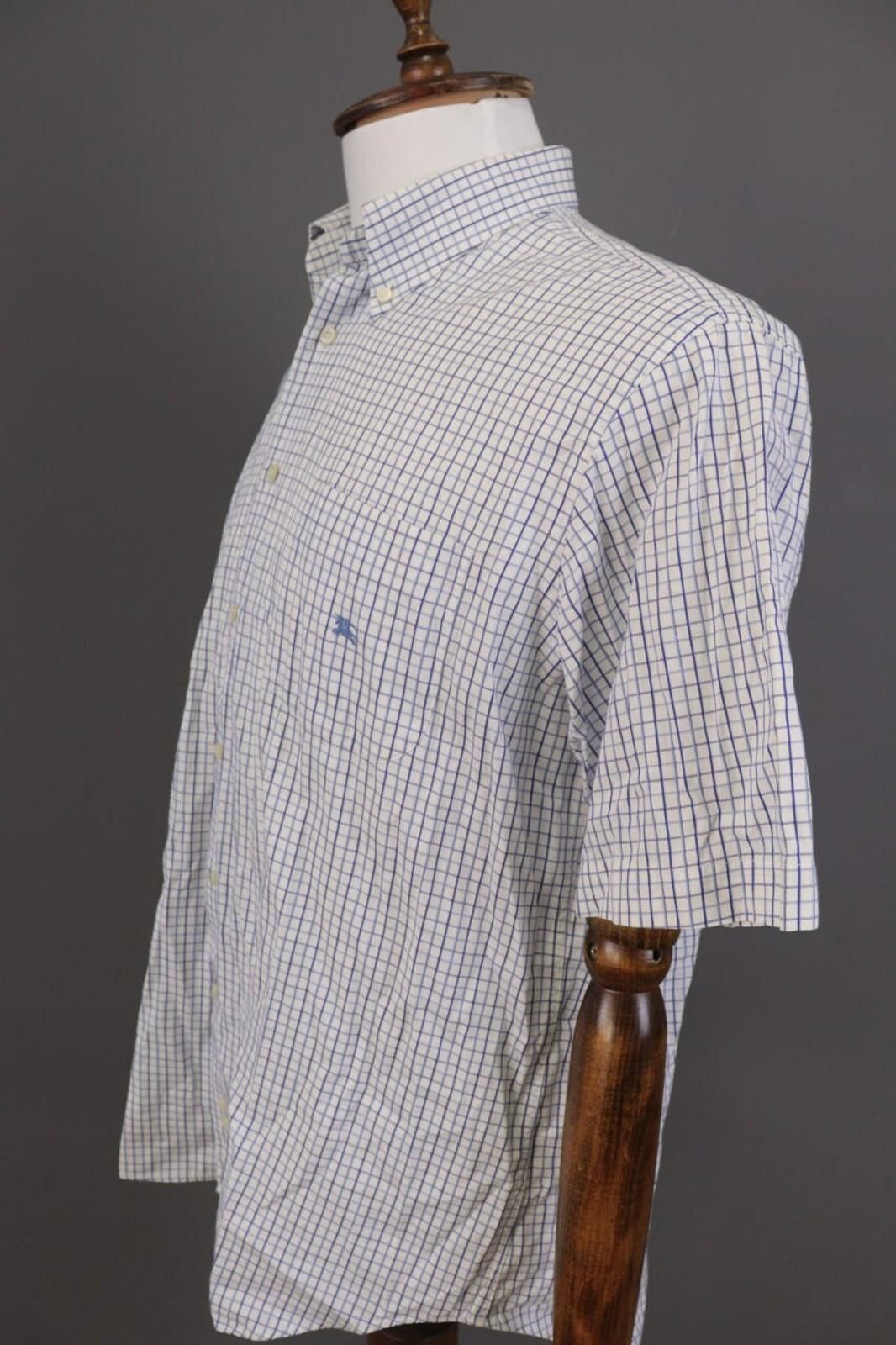 Designer Burberry London Blue Check Button Down Shirt Size 4 Size US M / EU 48-50 / 2 - 9 Thumbnail